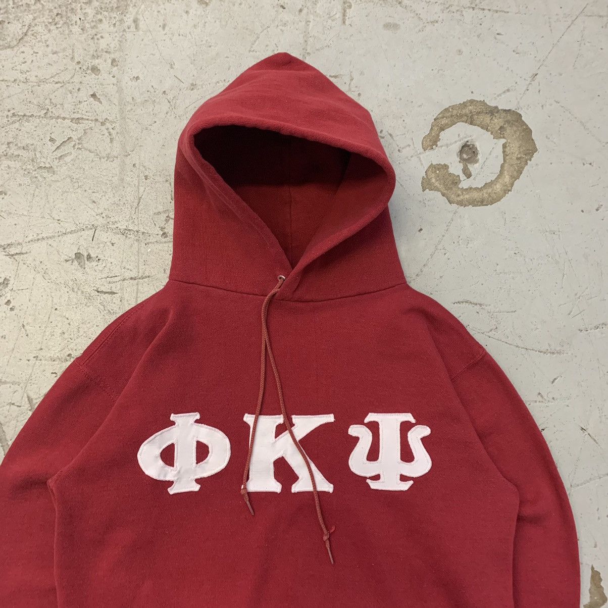 Russell Athletic × Vintage Vintage 1970’s Russell Athletic Frat Hooded Sweatshirt Size US M / EU 48-50 / 2 - 2 Thumbnail
