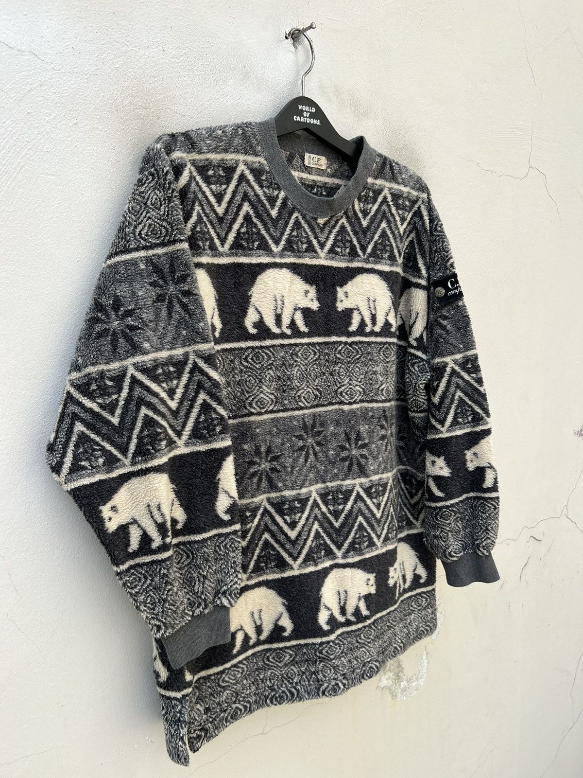 C.P. Company RARE!! Vintage 90s C.P. Company Polar Bear Fleece Sweater Size US L / EU 52-54 / 3 - 12 Thumbnail