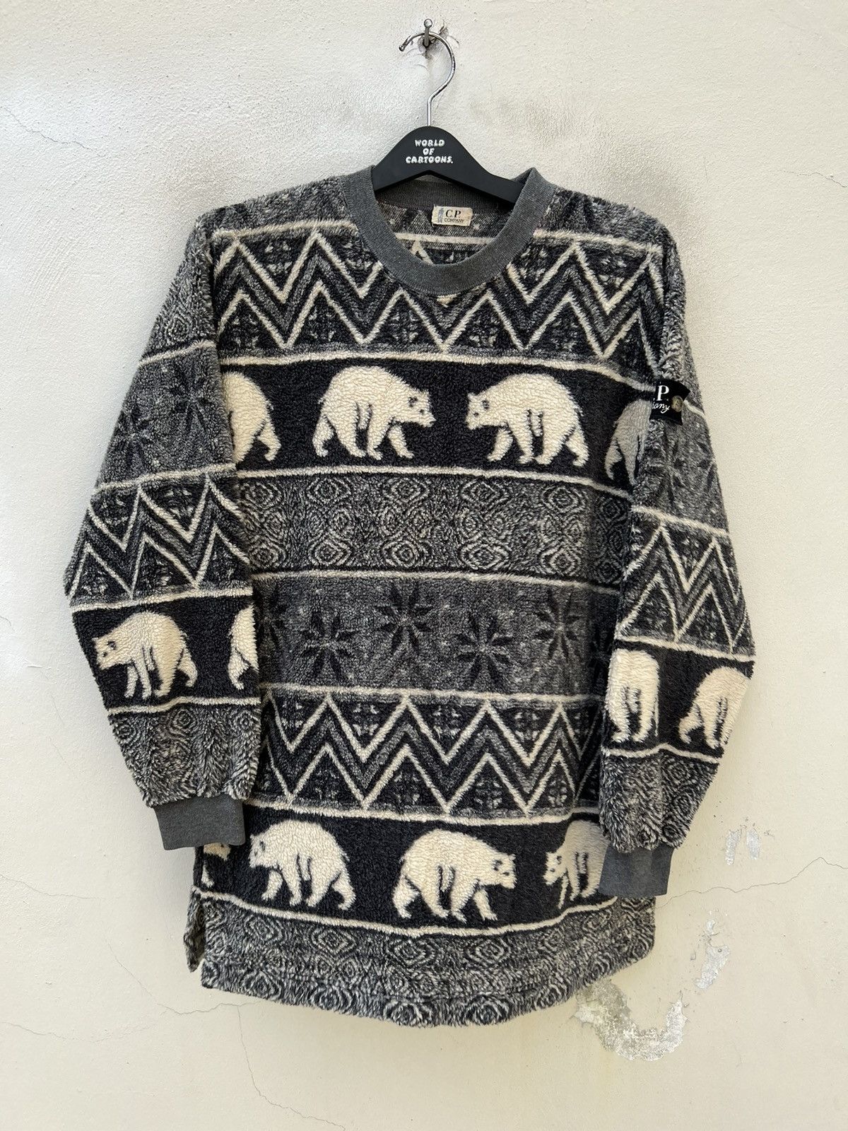 C.P. Company RARE!! Vintage 90s C.P. Company Polar Bear Fleece Sweater Size US L / EU 52-54 / 3 - 6 Thumbnail