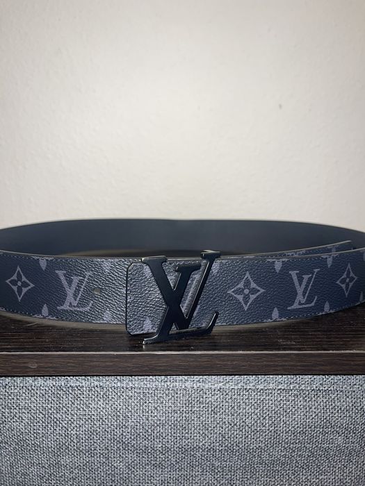 louis vuitton matte black belt