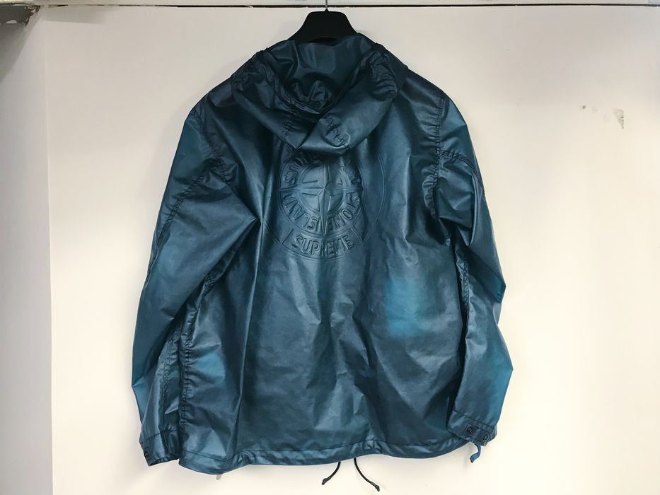 Supreme stone island poly hot sale cover composite anorak black