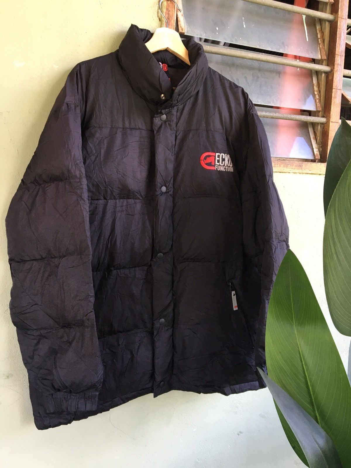 Ecko Unction Unltd Puff Jacket Zipper And button Up Jacket