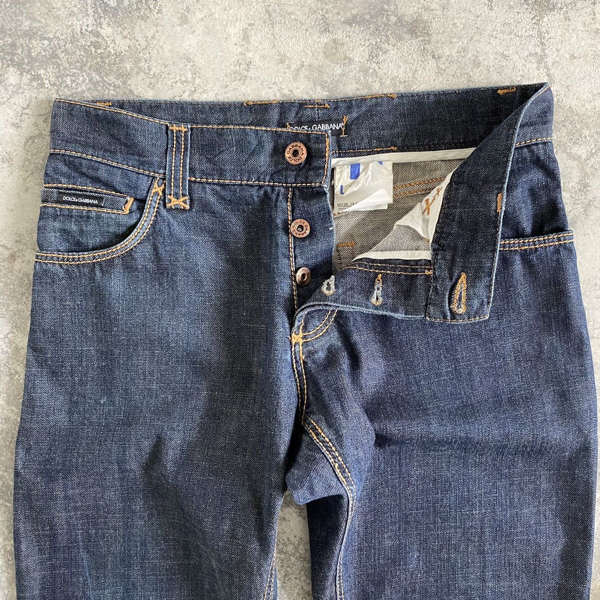 Dolce & Gabbana Dolce & Gabbana Spell Out Loose Denim Jeans Size US 32 / EU 48 - 9 Thumbnail