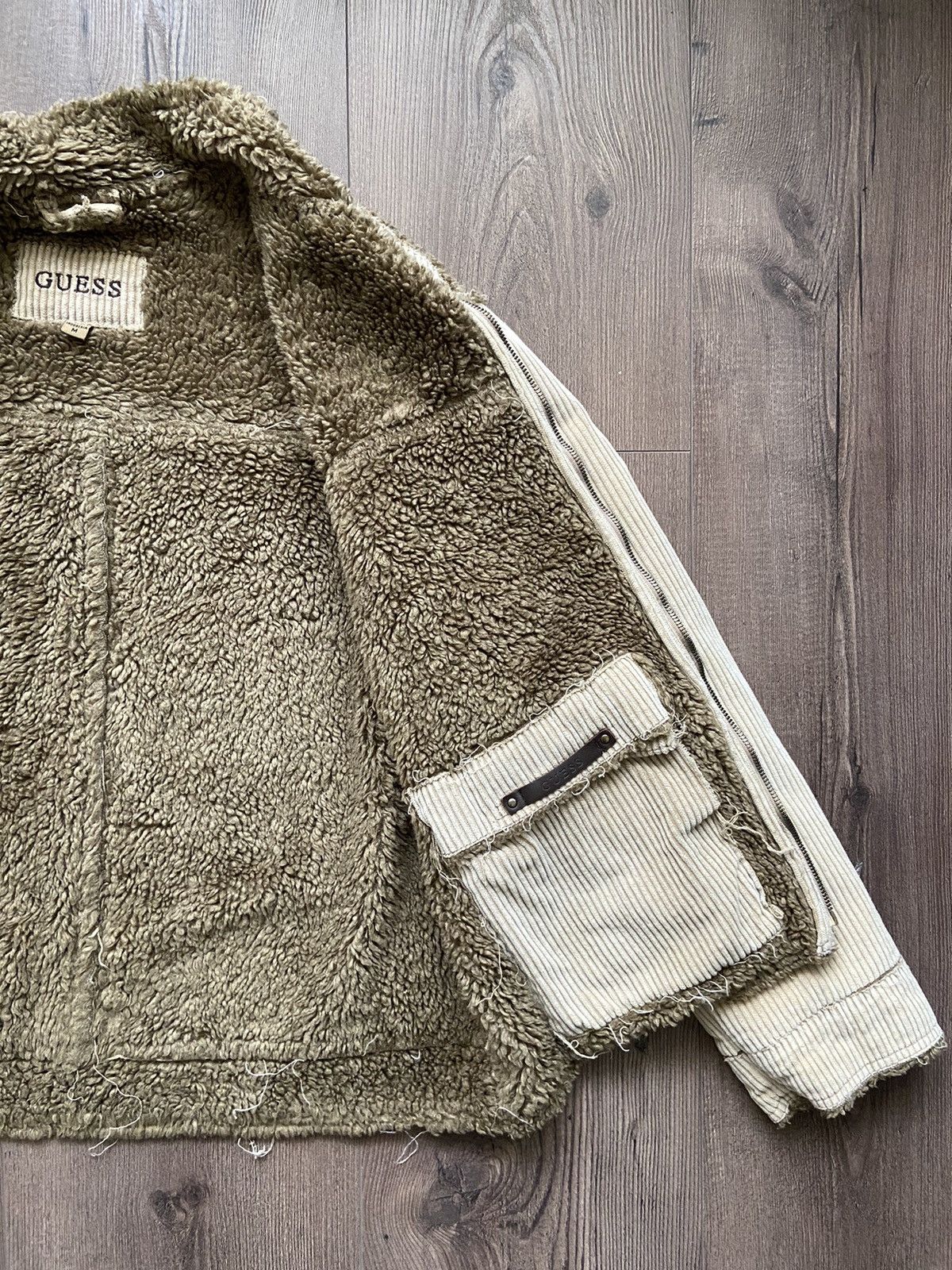 Vintage Guess Corduroy Sherpa Lined Jacket