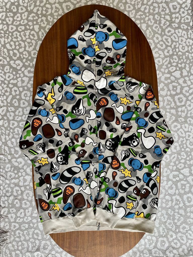 Bape Kaws Bape x Kaws Baby Milo Animal Kingdom Full Zip Hoodie Grailed