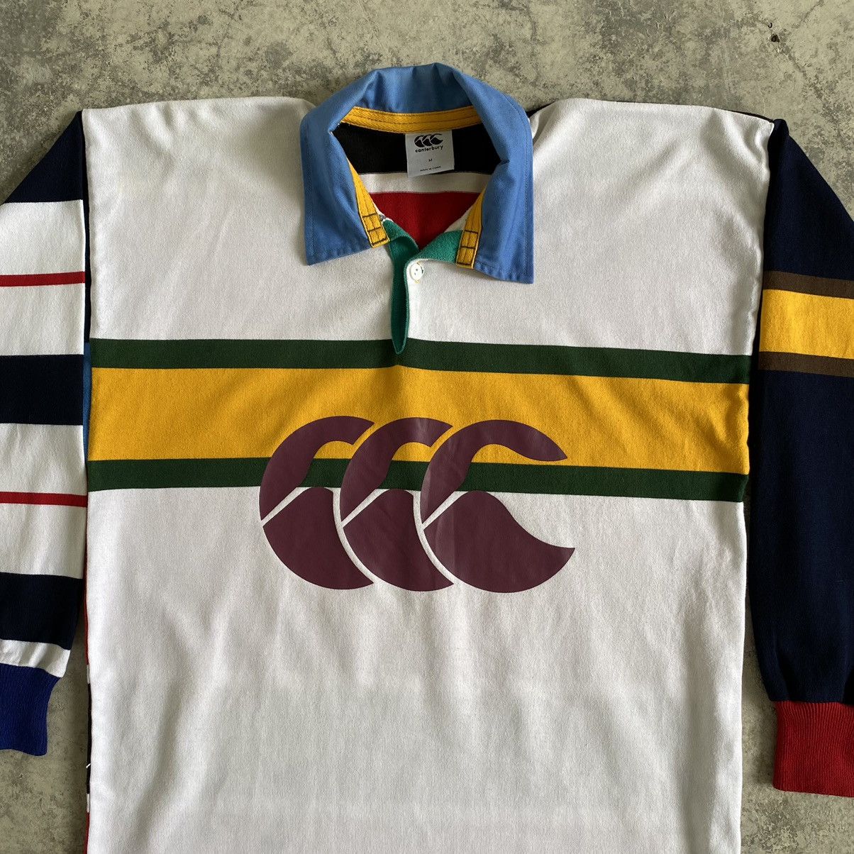Canterbury of New Zealand Vintage Canterbury Ugly Striped Rugby Shirt Size US M / EU 48-50 / 2 - 2 Thumbnail