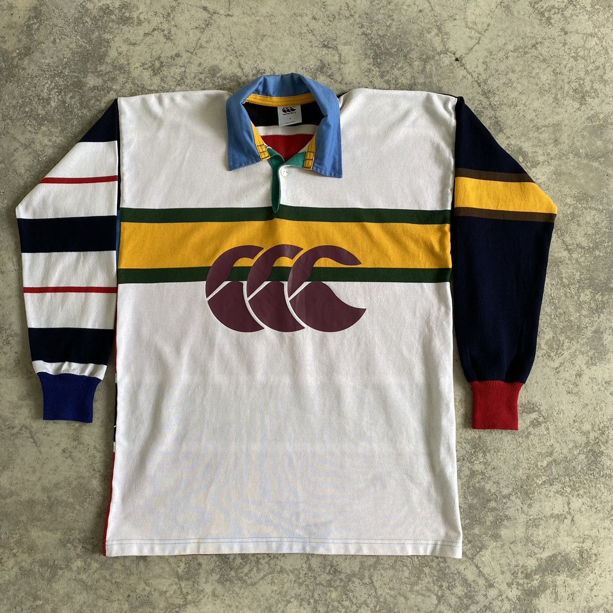 Canterbury of New Zealand Vintage Canterbury Ugly Striped Rugby Shirt Size US M / EU 48-50 / 2 - 1 Thumbnail
