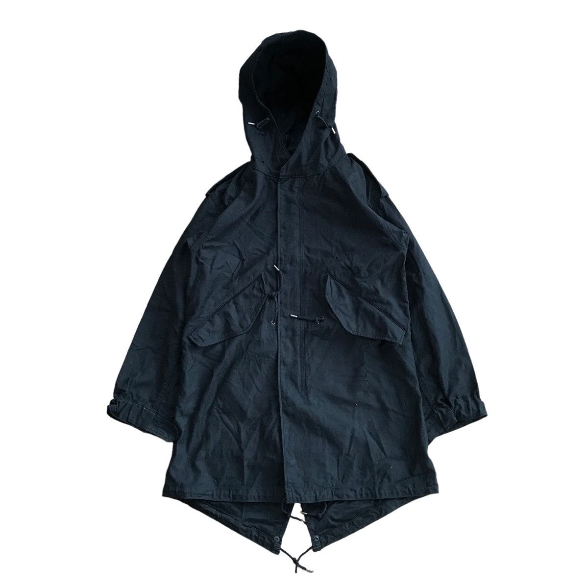 image of Buzz Ricksons x Toyo Enterprises Buzz Rickson X William Gibson Fishtail Parka in Black (Size Small)