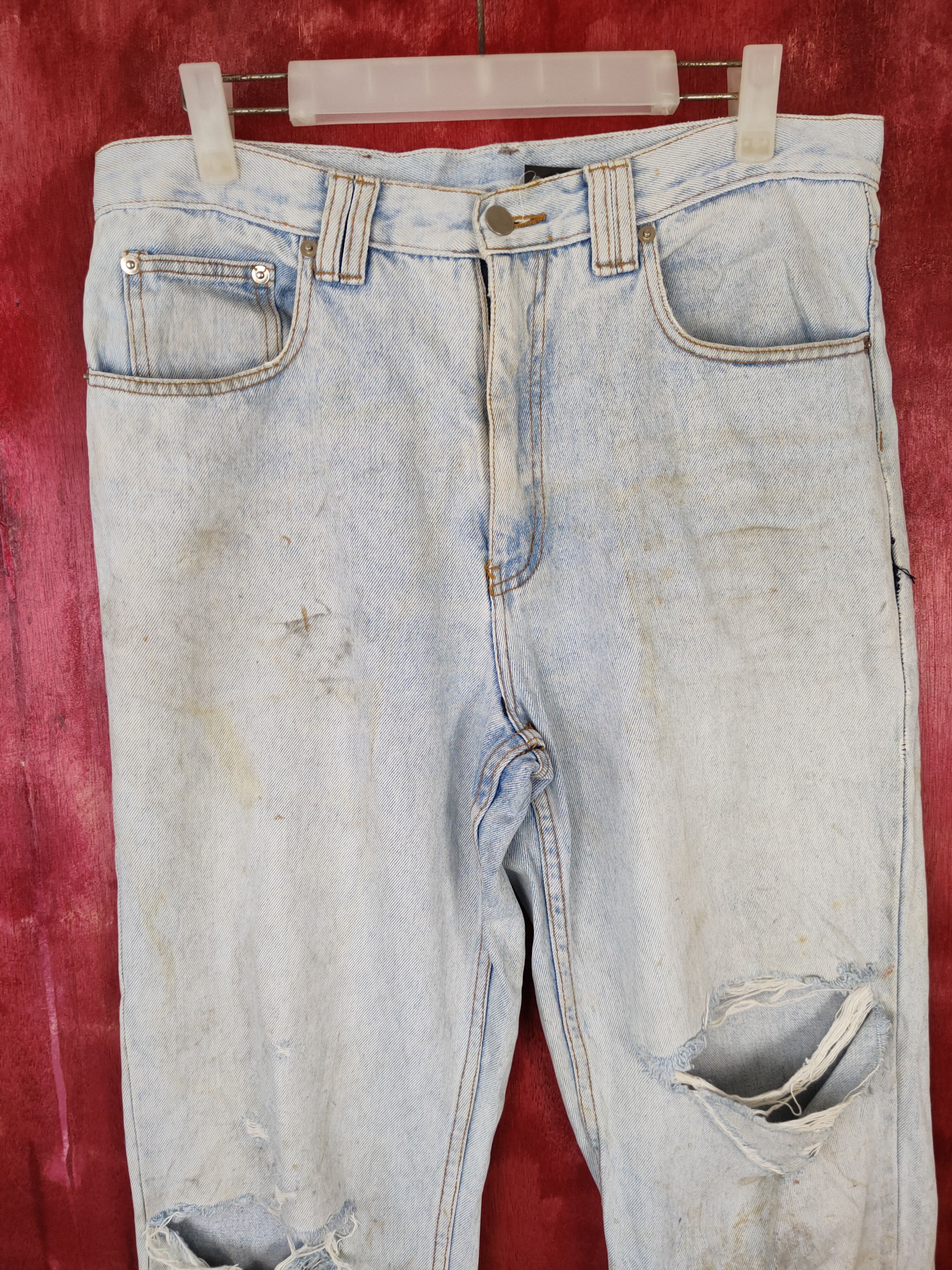 Japanese Brand Leyton House vintage distressed denim Jeans #4934 Size US 32 / EU 48 - 2 Thumbnail