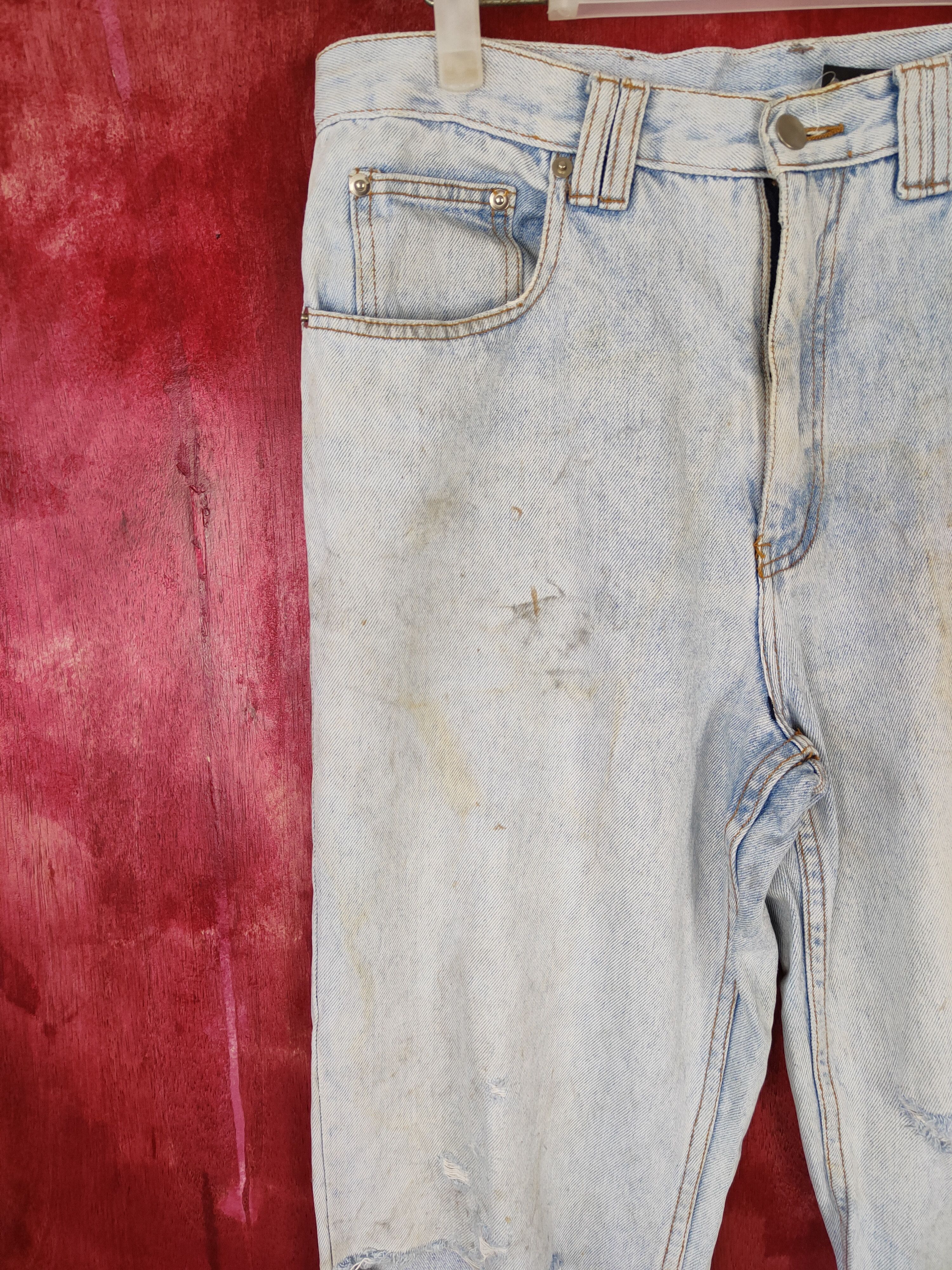 Japanese Brand Leyton House vintage distressed denim Jeans #4934 Size US 32 / EU 48 - 3 Thumbnail