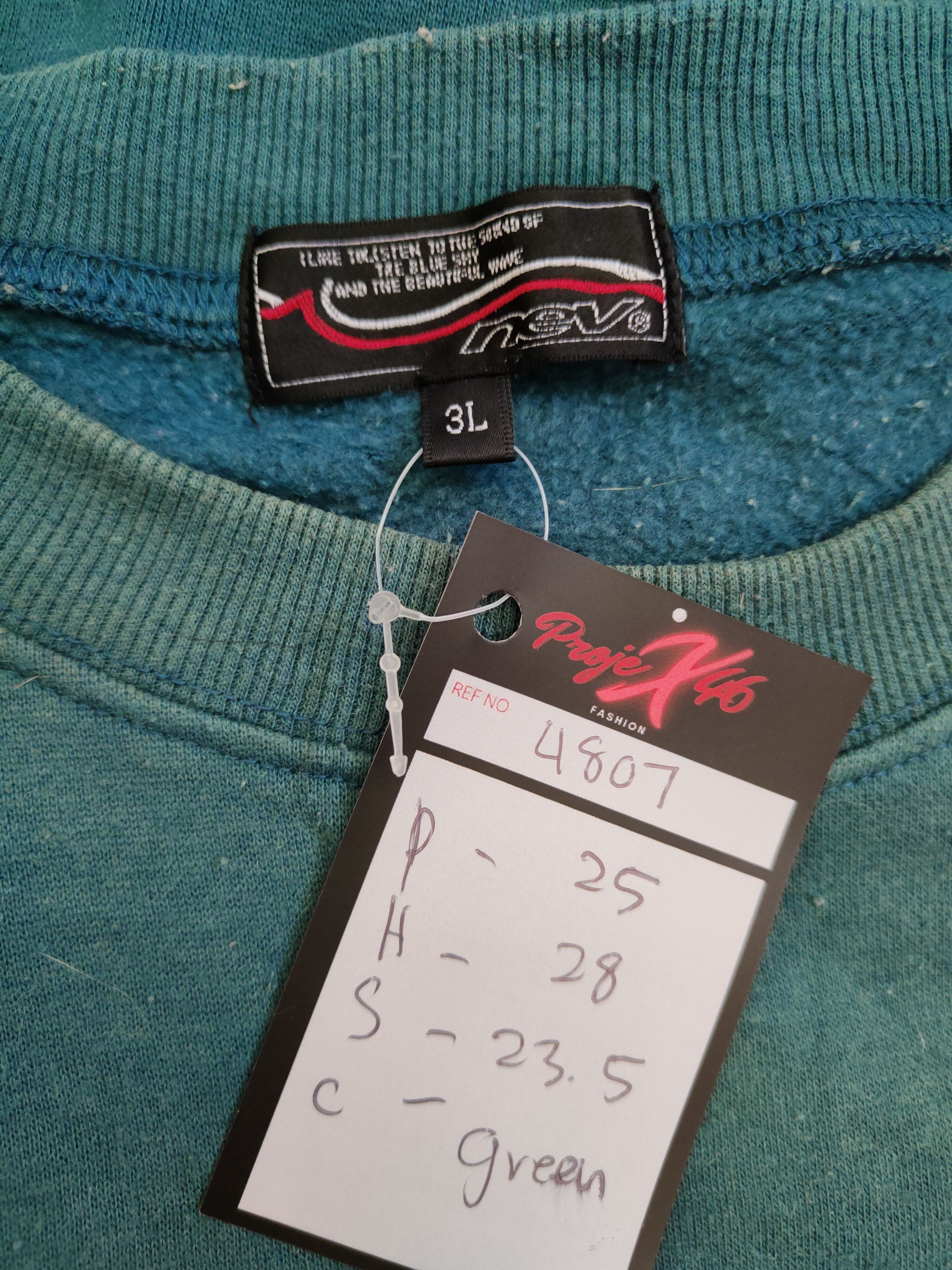 Japanese Brand NEV Surfboards Green distressed Sweatshirt #4807 Size US L / EU 52-54 / 3 - 15 Thumbnail