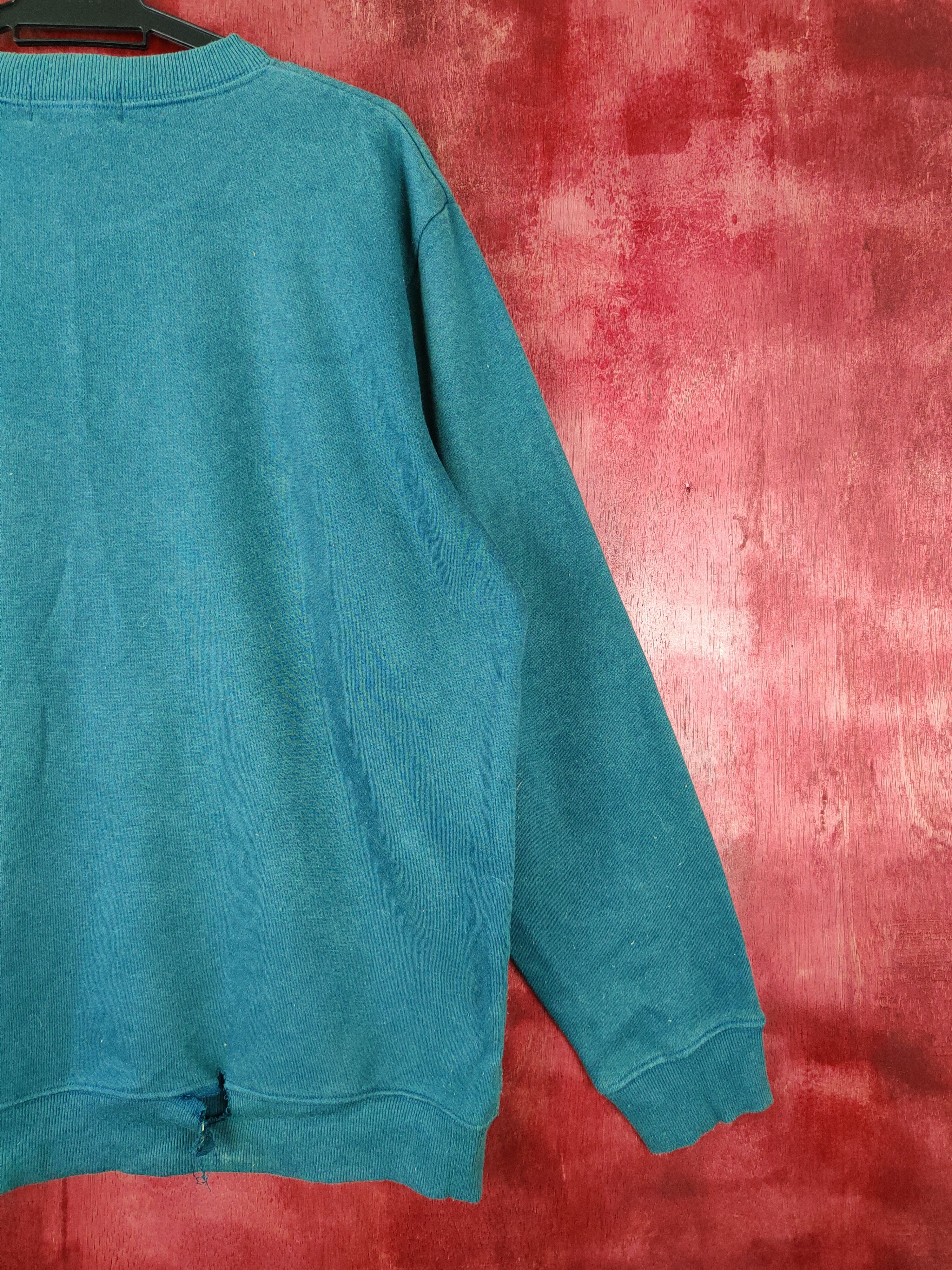 Japanese Brand NEV Surfboards Green distressed Sweatshirt #4807 Size US L / EU 52-54 / 3 - 13 Thumbnail