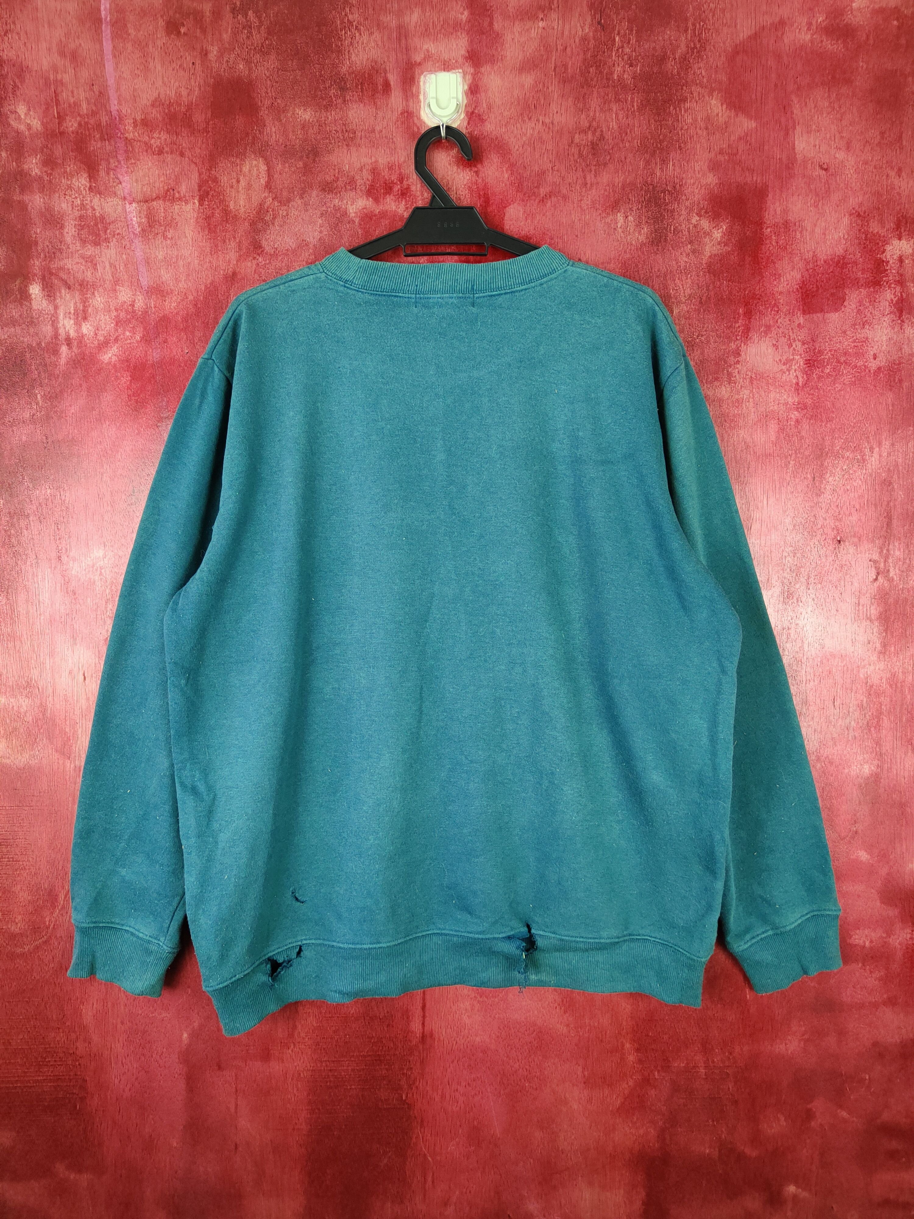 Japanese Brand NEV Surfboards Green distressed Sweatshirt #4807 Size US L / EU 52-54 / 3 - 8 Thumbnail