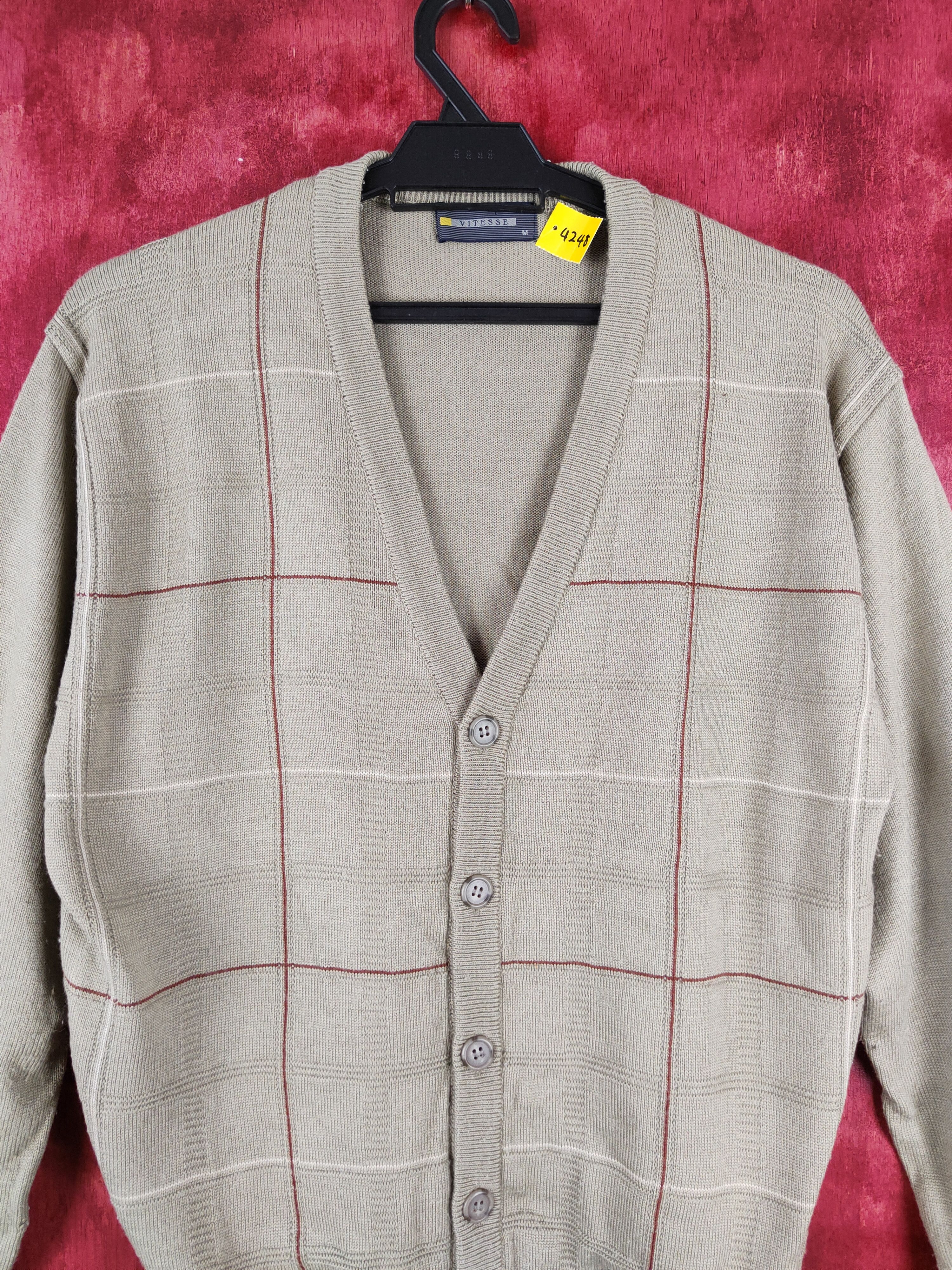 Japanese Brand Vitesse Gray Knitwear cardigan vintage japan #S327 Size US M / EU 48-50 / 2 - 2 Thumbnail