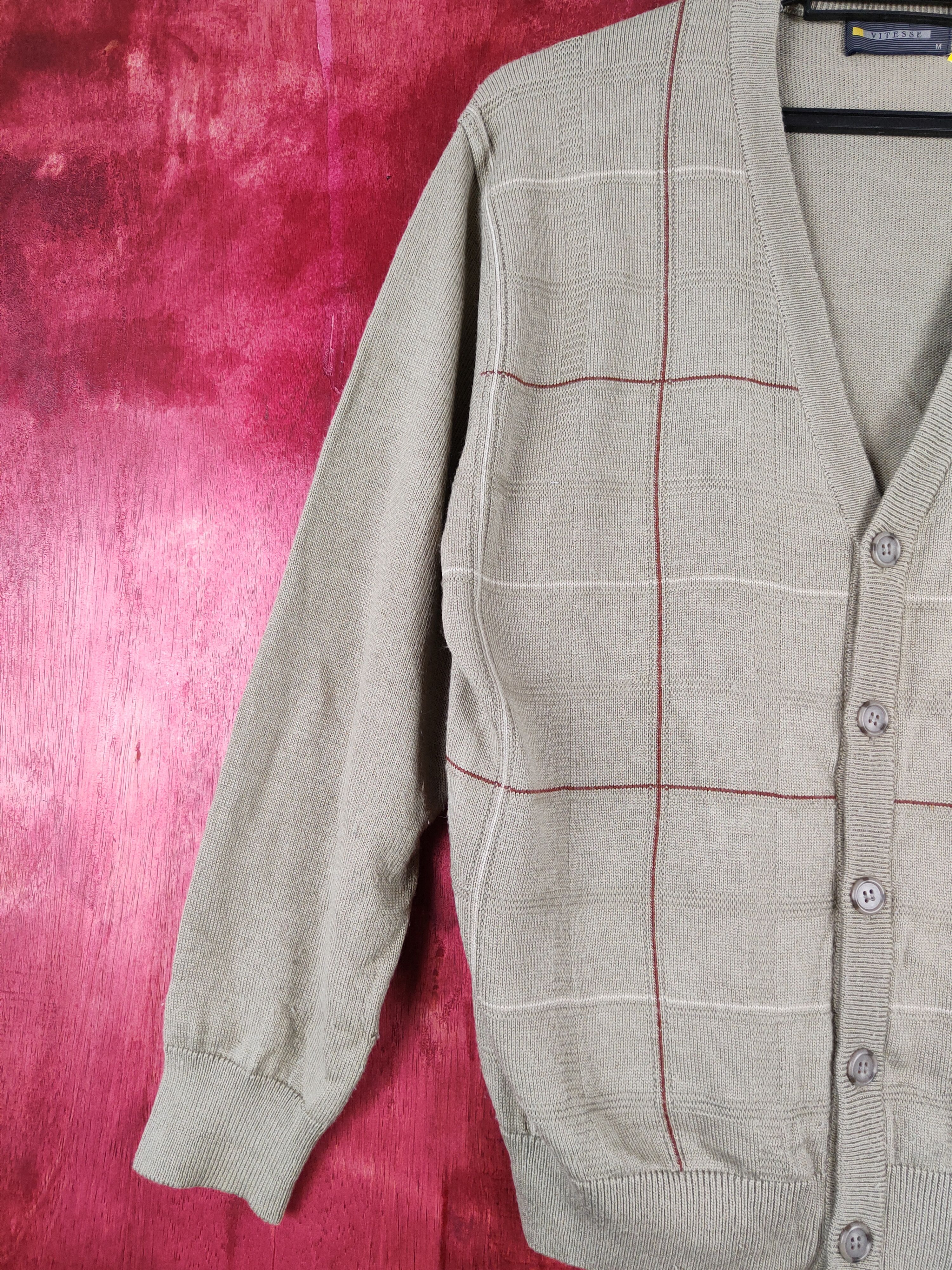 Japanese Brand Vitesse Gray Knitwear cardigan vintage japan #S327 Size US M / EU 48-50 / 2 - 3 Thumbnail