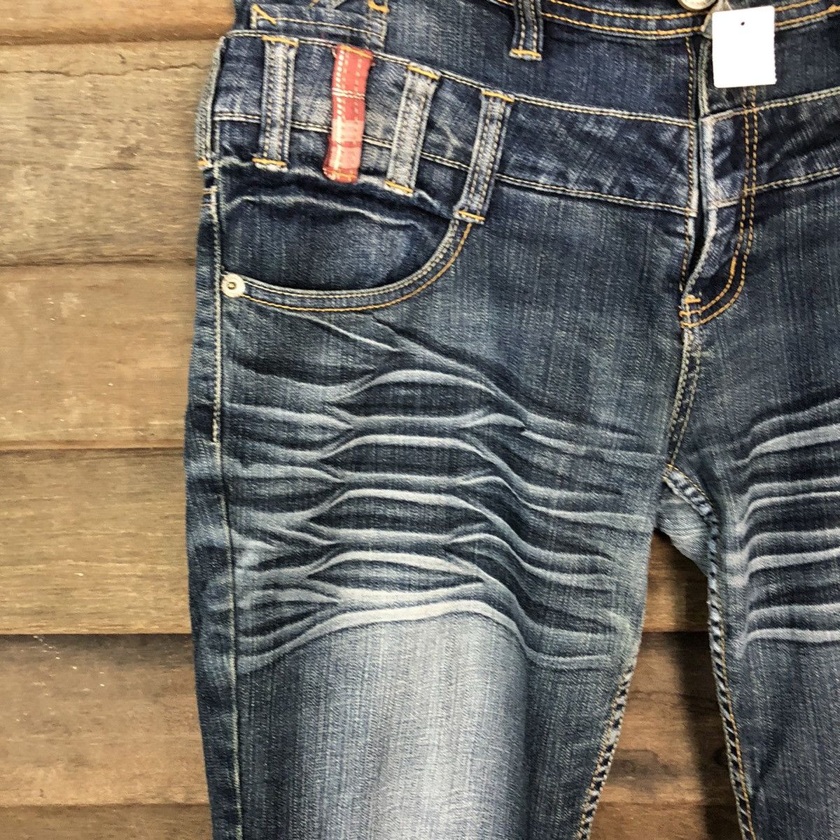 Japanese Brand Blue double waist Cropped denim jeans Pants #4616 Size US 33 - 8 Thumbnail