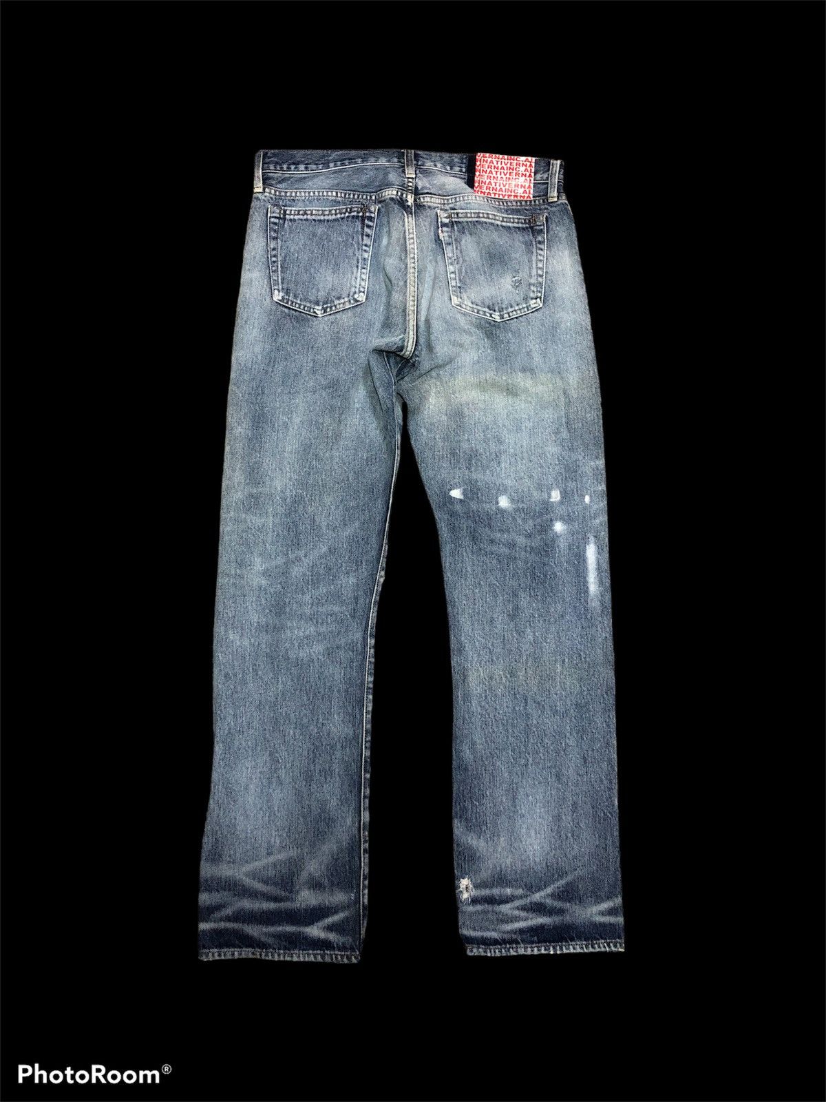 Other DAMAGED⚡️⚡️RNA INC DISTRESSED WASHED BLUE DENIM Size US 32 / EU 48 - 2 Thumbnail