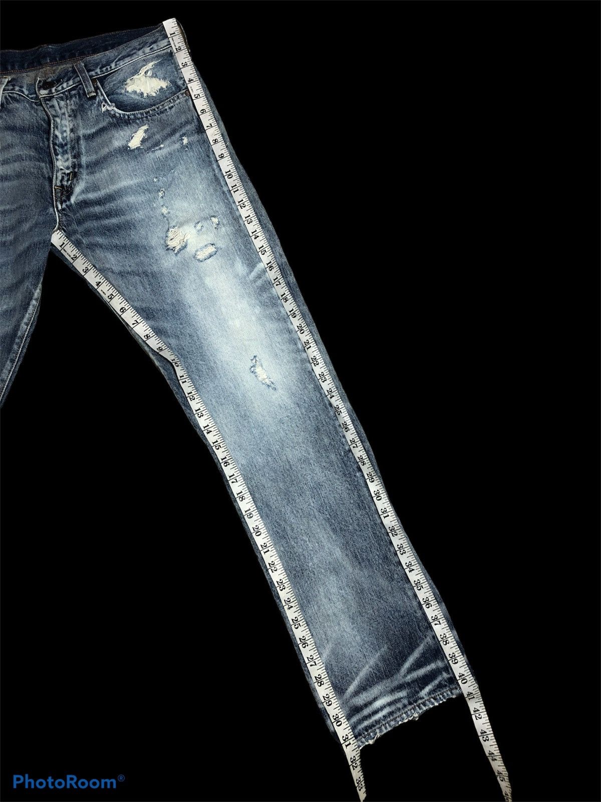 Other DAMAGED⚡️⚡️RNA INC DISTRESSED WASHED BLUE DENIM Size US 32 / EU 48 - 9 Thumbnail