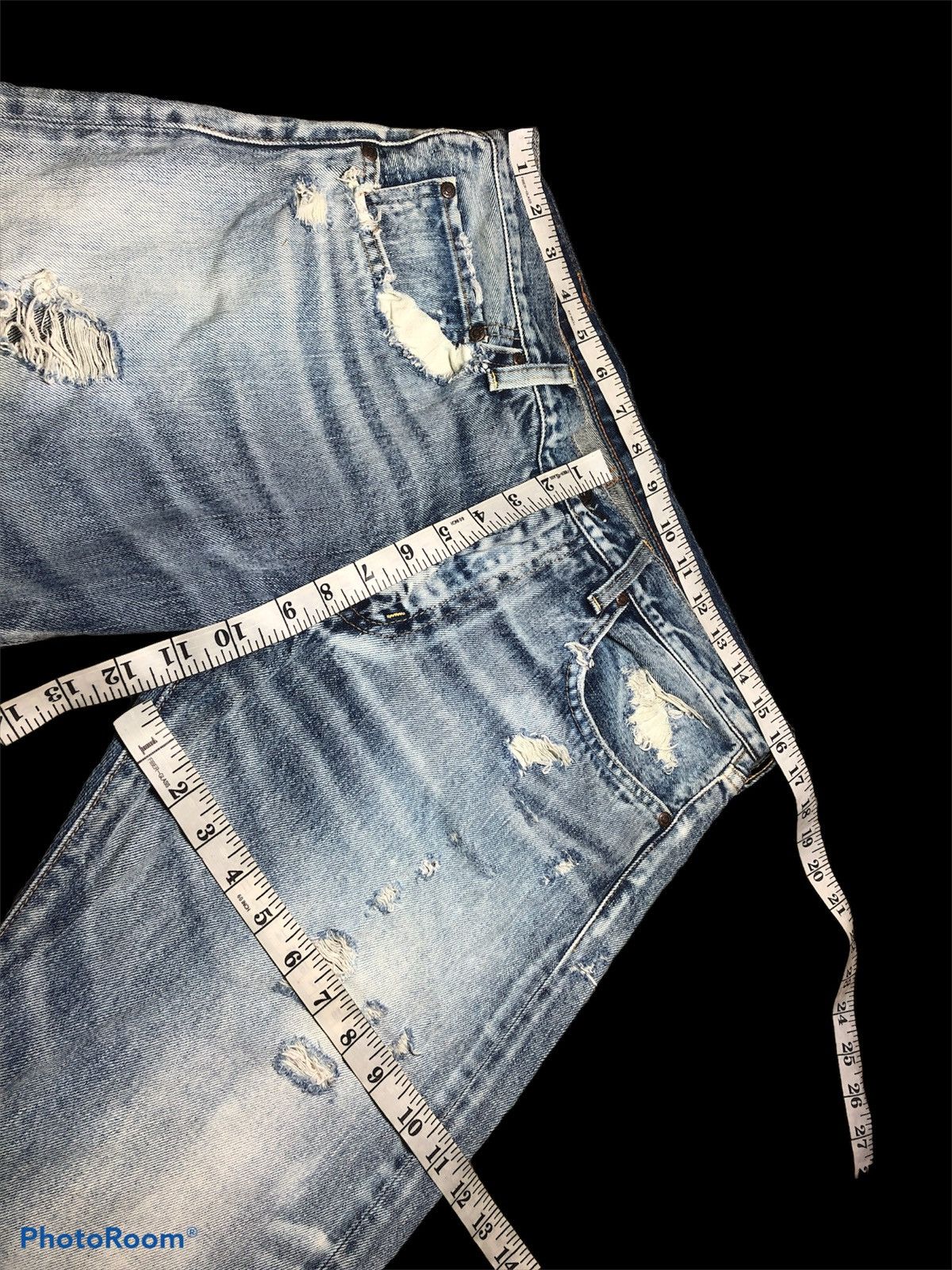Other DAMAGED⚡️⚡️RNA INC DISTRESSED WASHED BLUE DENIM Size US 32 / EU 48 - 7 Thumbnail