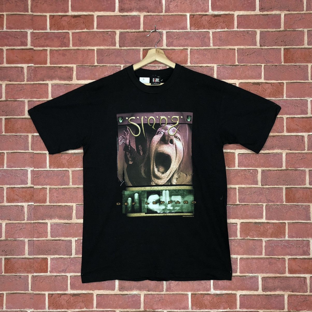 90s Def Leppard Tee Black L Vintage 90s Def Leppard English Rock