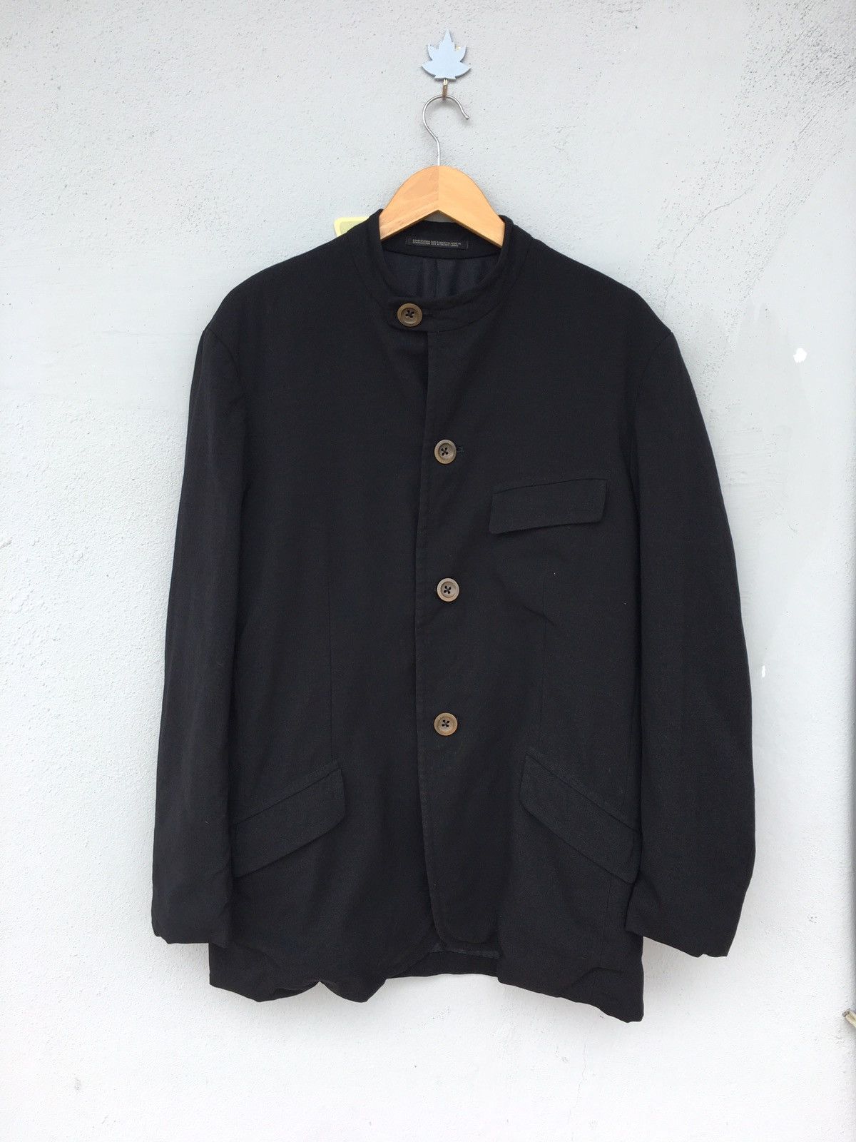 Yohji Yamamoto yohji yamamoto pour homme wool button jacket made in ...
