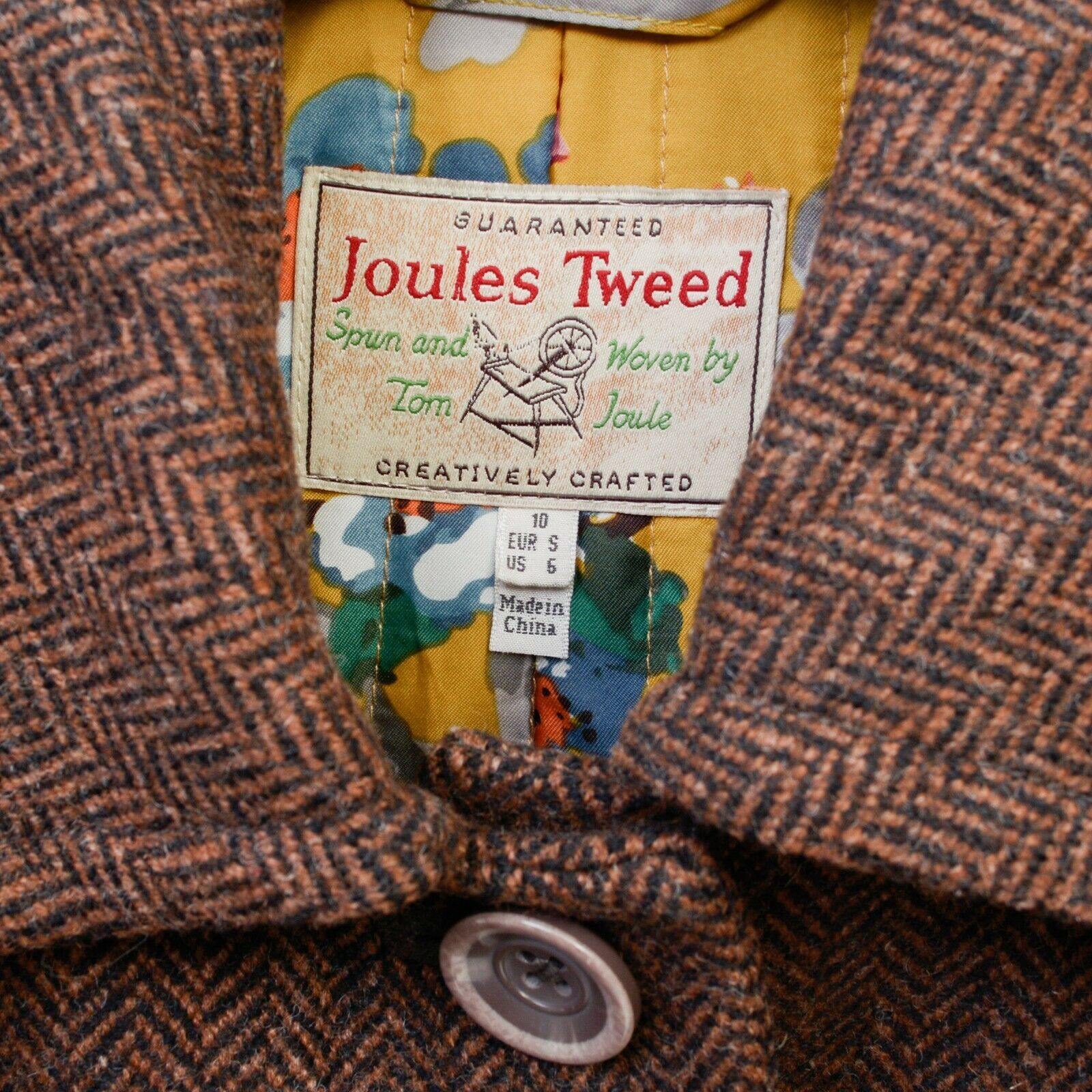 Other x JOULES TWEED Blazer Jacket Coat Casual Herringbone Formal Size S / US 4 / IT 40 - 5 Thumbnail
