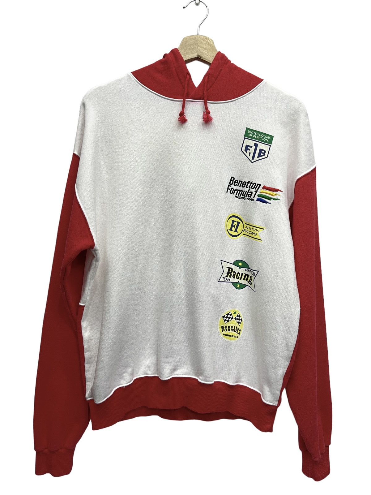 Benetton 🏁Vintage 90’s BENETTON FORMULA 1 RACING TEAM Cotton Hoodie Size US M / EU 48-50 / 2 - 3 Thumbnail