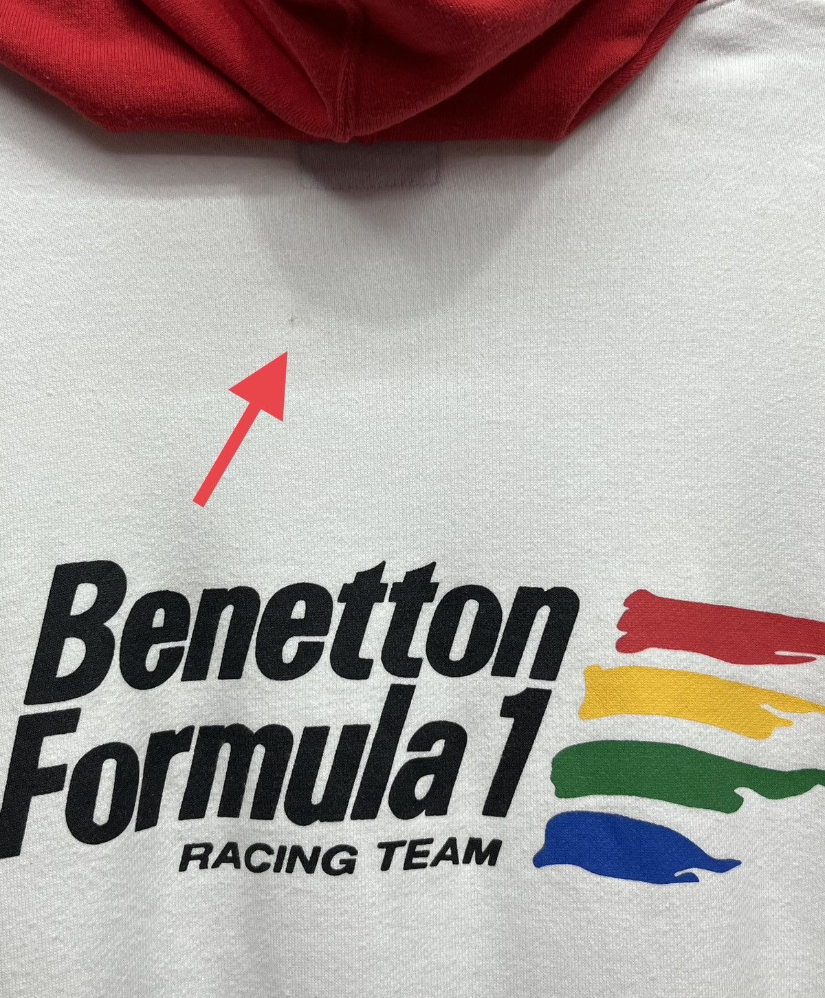 Benetton 🏁Vintage 90’s BENETTON FORMULA 1 RACING TEAM Cotton Hoodie Size US M / EU 48-50 / 2 - 8 Thumbnail