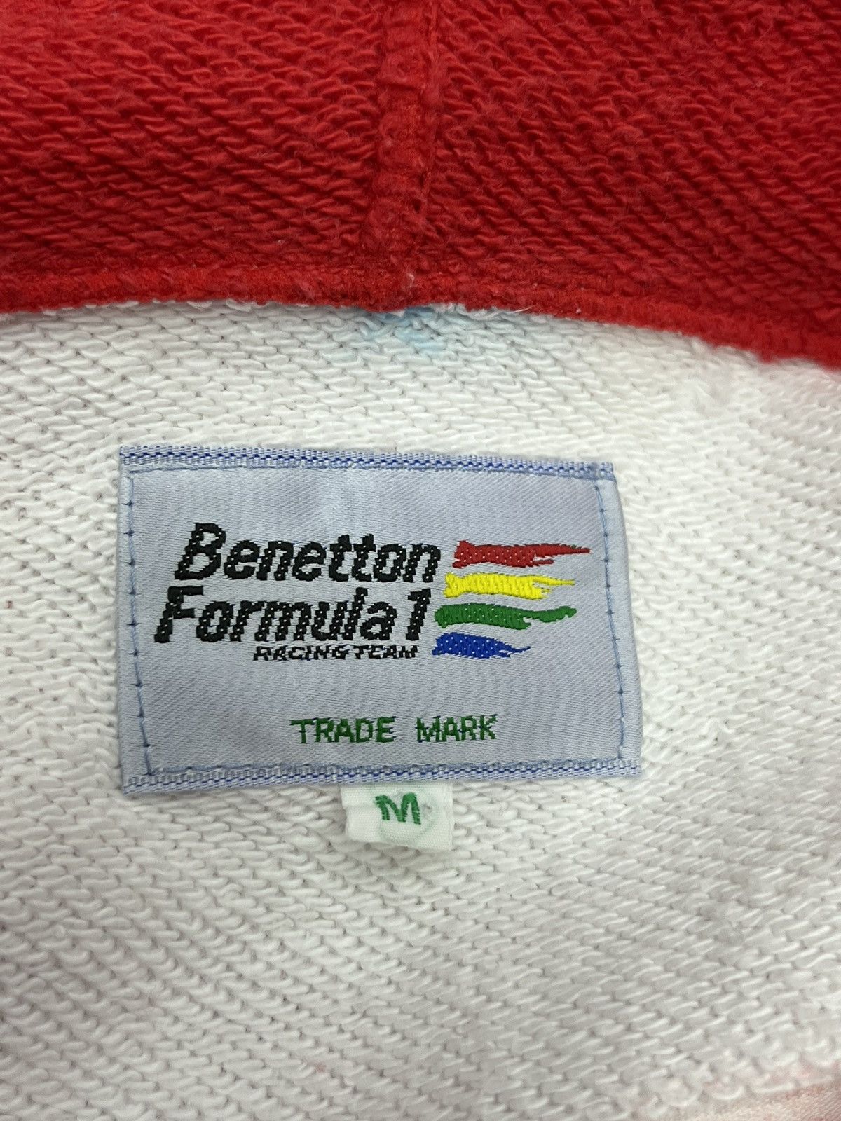 Benetton 🏁Vintage 90’s BENETTON FORMULA 1 RACING TEAM Cotton Hoodie Size US M / EU 48-50 / 2 - 9 Thumbnail