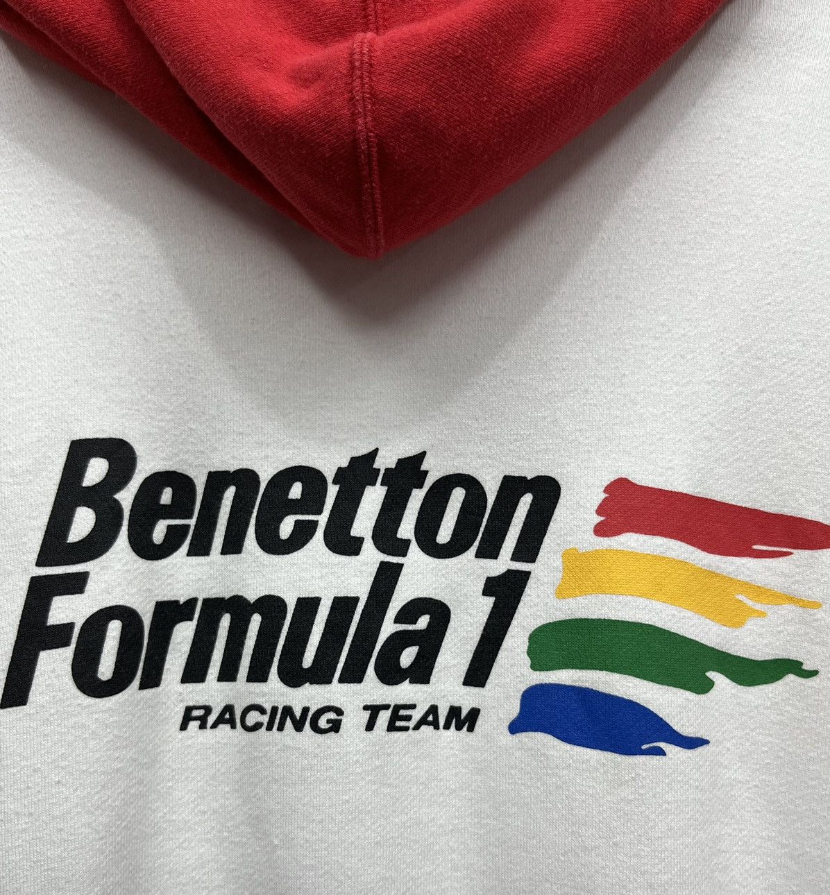 Benetton 🏁Vintage 90’s BENETTON FORMULA 1 RACING TEAM Cotton Hoodie Size US M / EU 48-50 / 2 - 6 Thumbnail