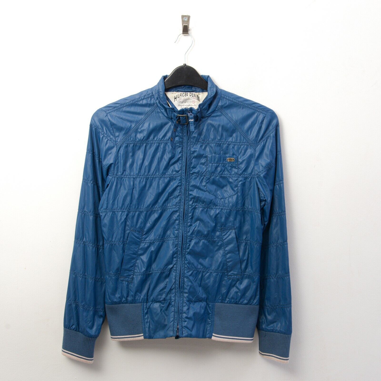 Tommy Hilfiger Denim M Women's Jacket Blue Zip Up Rain Coat Top Nylon Basic Size M / US 6-8 / IT 42-44 - 1 Thumbnail