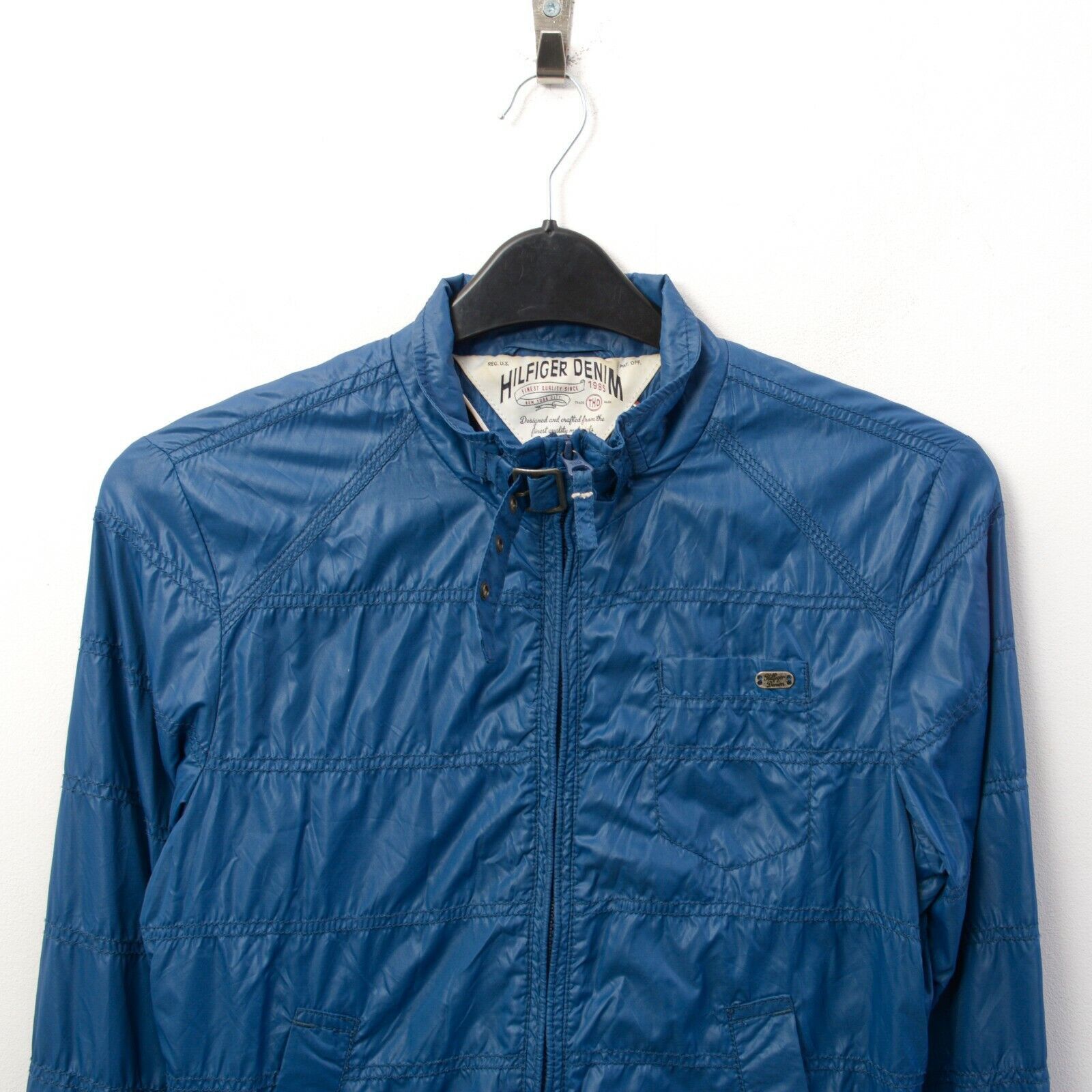 Tommy Hilfiger Denim M Women's Jacket Blue Zip Up Rain Coat Top Nylon Basic Size M / US 6-8 / IT 42-44 - 2 Thumbnail