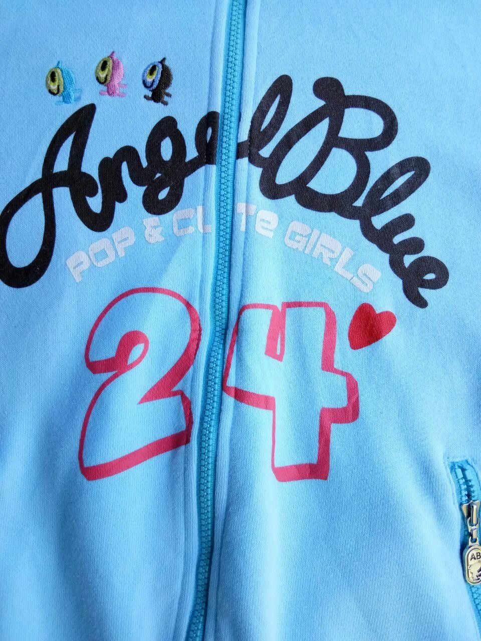 Designer Vintage Angel Blue Zipper Sweatshirt Size US L / EU 52-54 / 3 - 6 Thumbnail