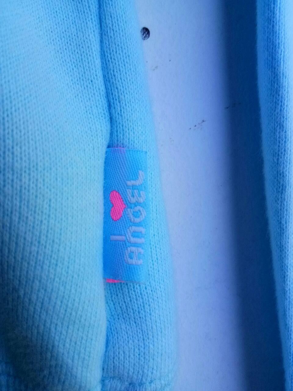 Designer Vintage Angel Blue Zipper Sweatshirt Size US L / EU 52-54 / 3 - 3 Thumbnail