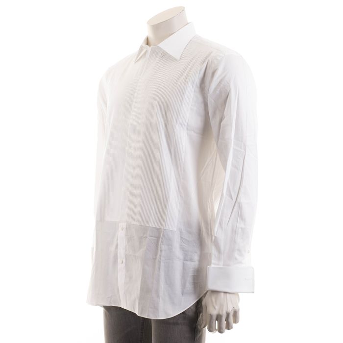 Brioni White 'Essential' Evening Shirt With Plastron | Grailed