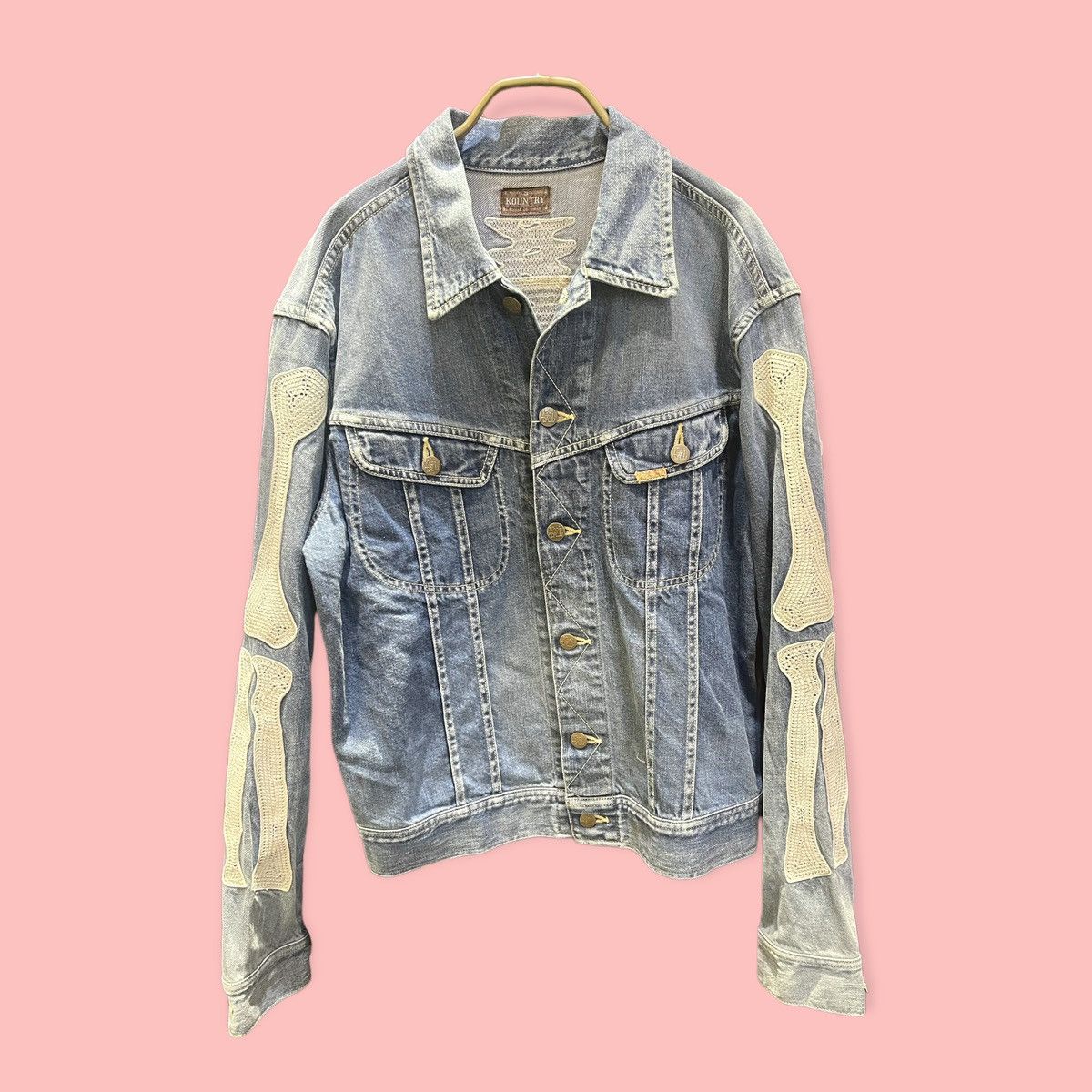 Kapital x Kapital Kountry Boneウェスタンジャケット Kapital Kountry Embroidered Bone Denim Motocross Jacket
