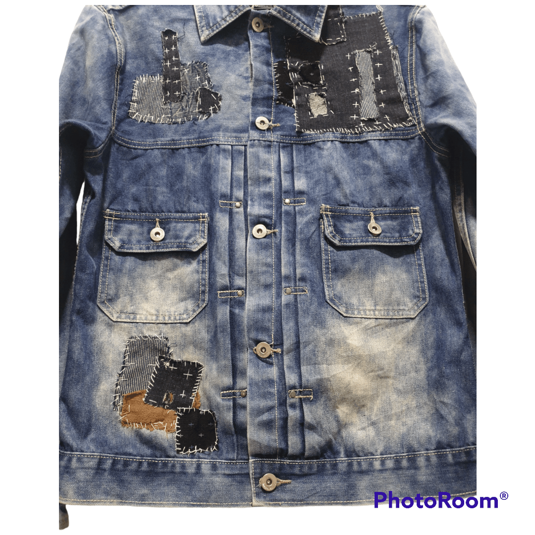 PPFM 💥Imp Stonewash custom shashiko boro denim jacket Size US M / EU 48-50 / 2 - 5 Thumbnail