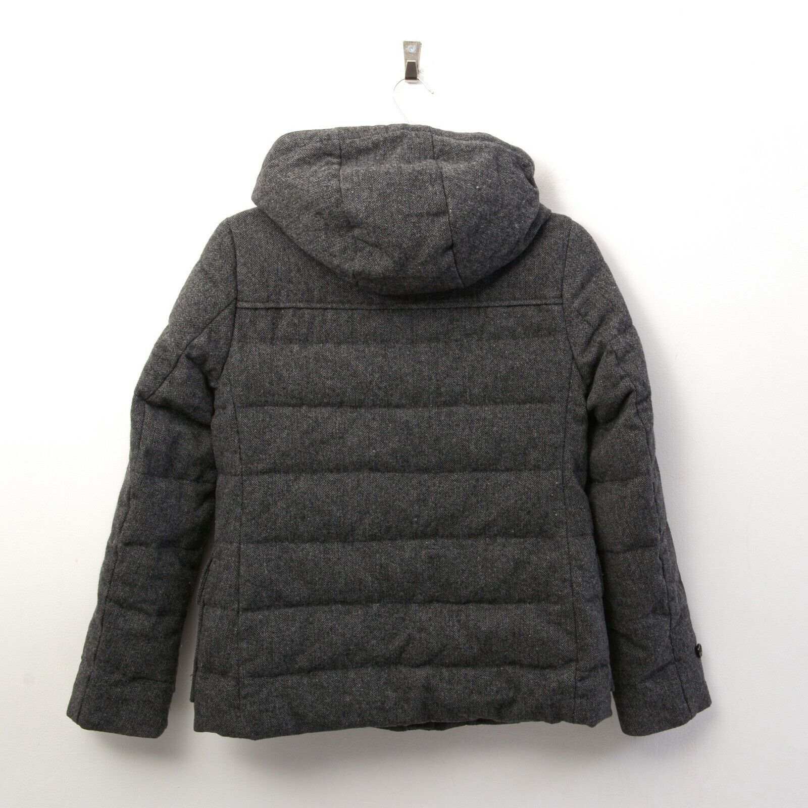 American Eagle Outfitters Women's Wool Over Coat Jacket Herringbone Tweed Zip Up Down Size S / US 4 / IT 40 - 5 Thumbnail