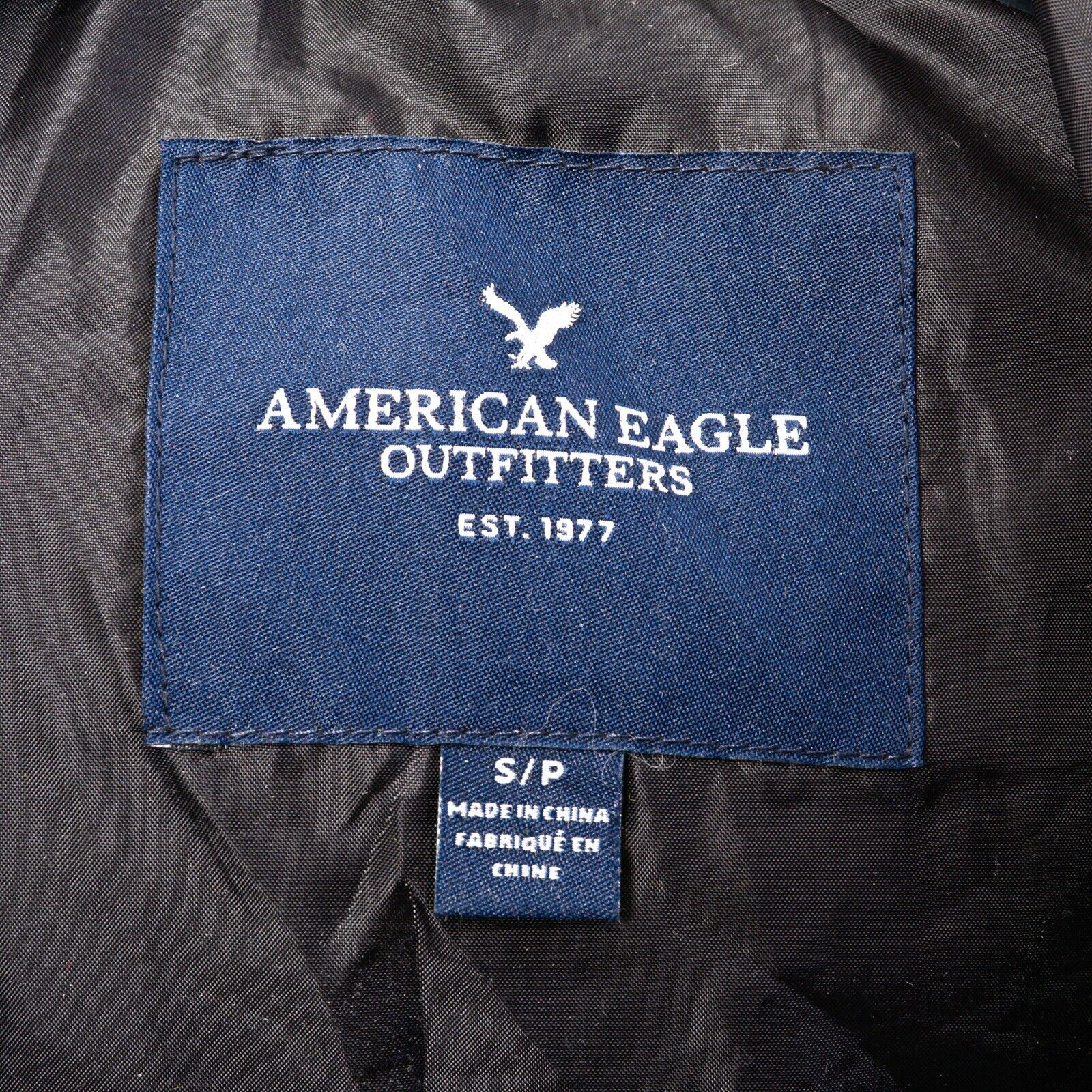 American Eagle Outfitters Women's Wool Over Coat Jacket Herringbone Tweed Zip Up Down Size S / US 4 / IT 40 - 4 Thumbnail