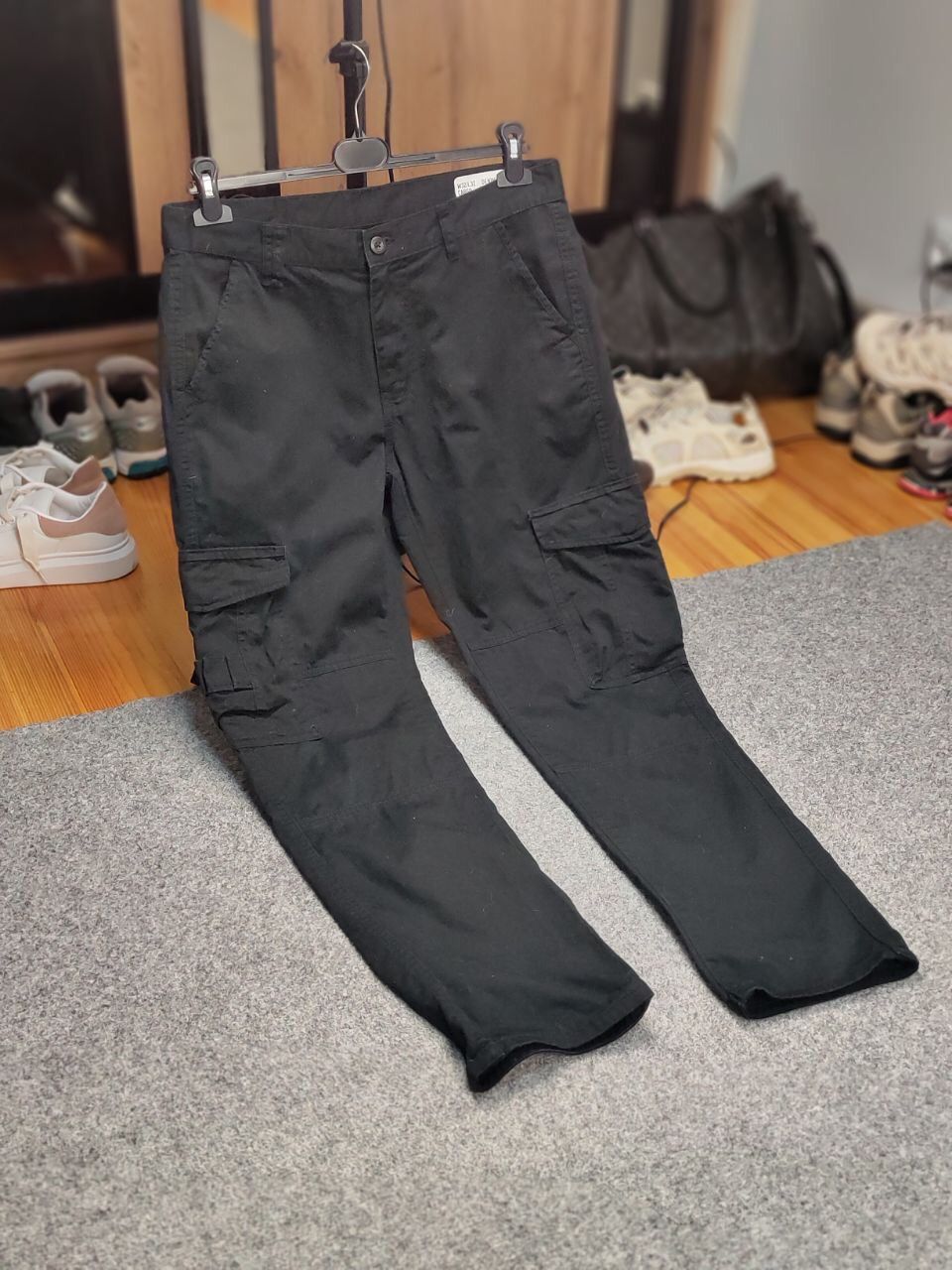 Japanese Brand Vintage 90's Cargo Pants Travis Scott Japan Black Hype Size US 32 / EU 48 - 19 Thumbnail
