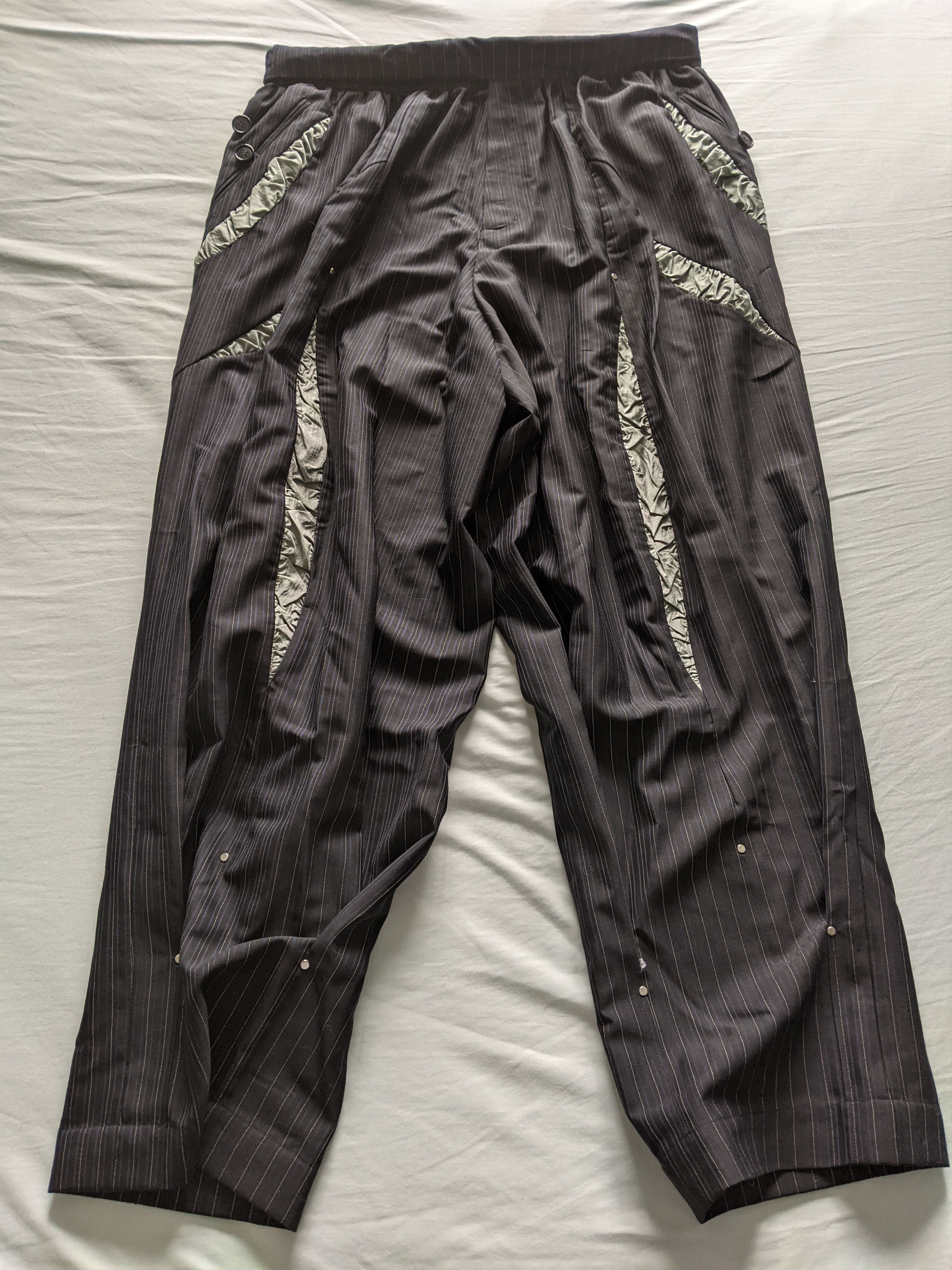 Kiko Kostadinov Anthonis Gathered Trousers in Navy Pinstripe Size US 36 / EU 52 - 5 Thumbnail