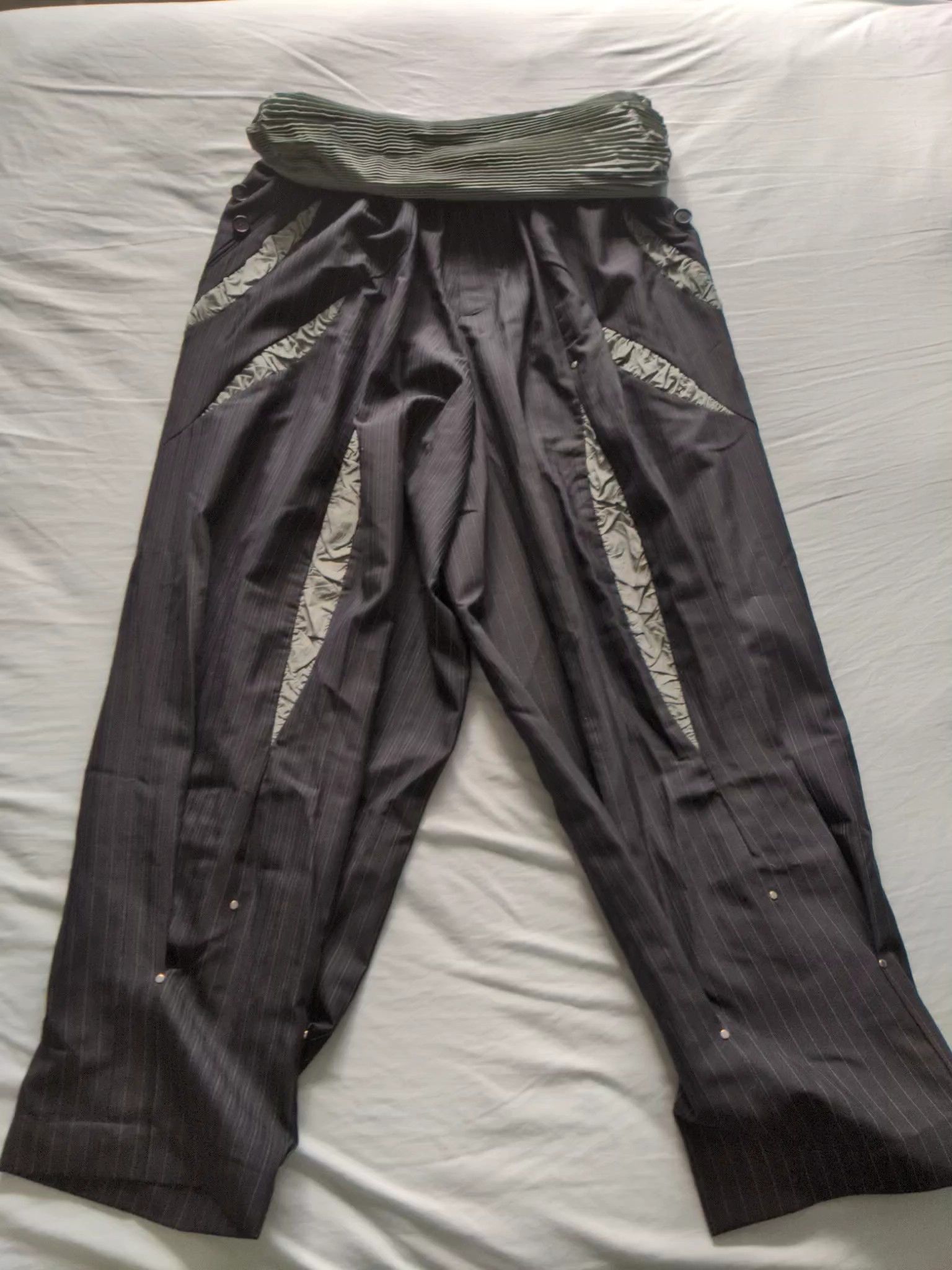 Kiko Kostadinov Anthonis Gathered Trousers in Navy Pinstripe Size US 36 / EU 52 - 7 Thumbnail