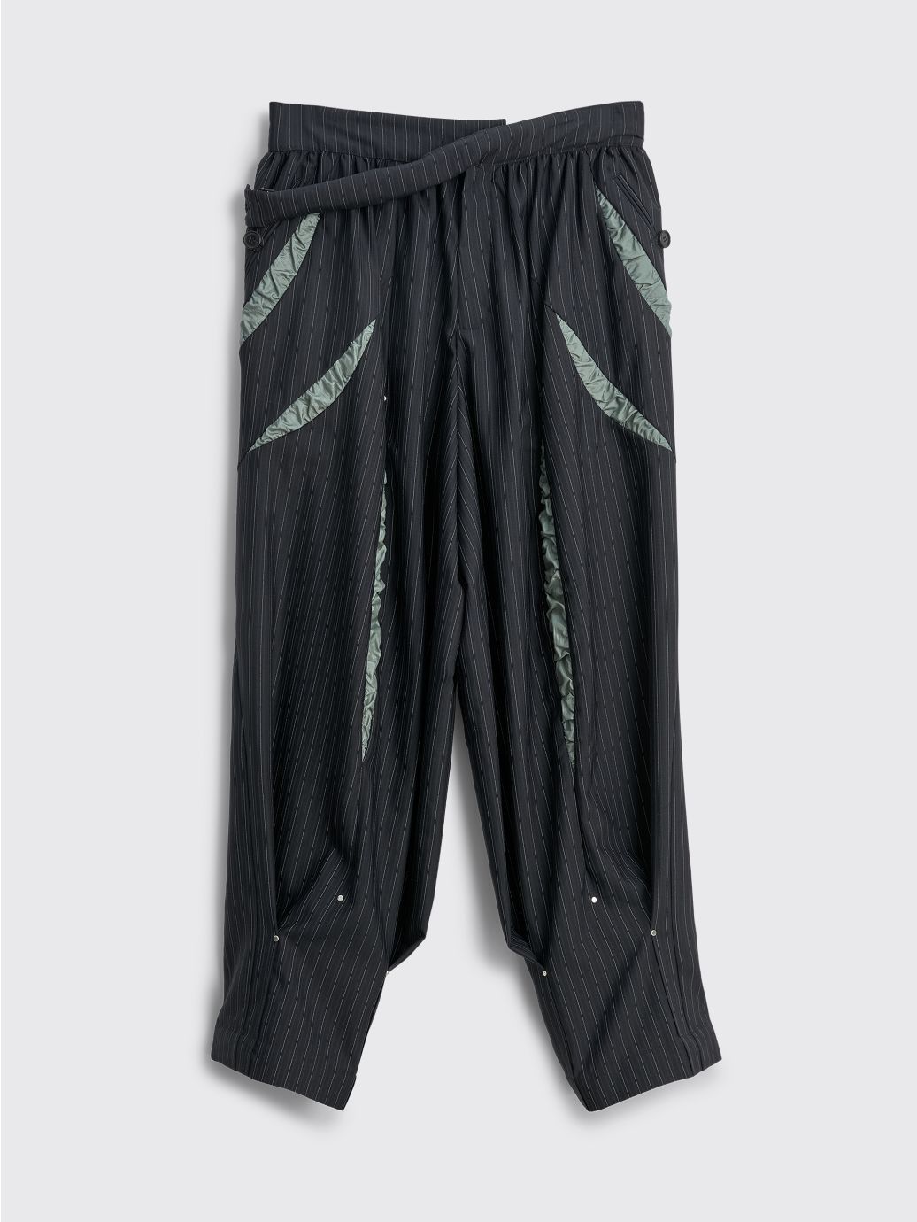 Kiko Kostadinov Anthonis Gathered Trousers in Navy Pinstripe Size US 36 / EU 52 - 3 Thumbnail
