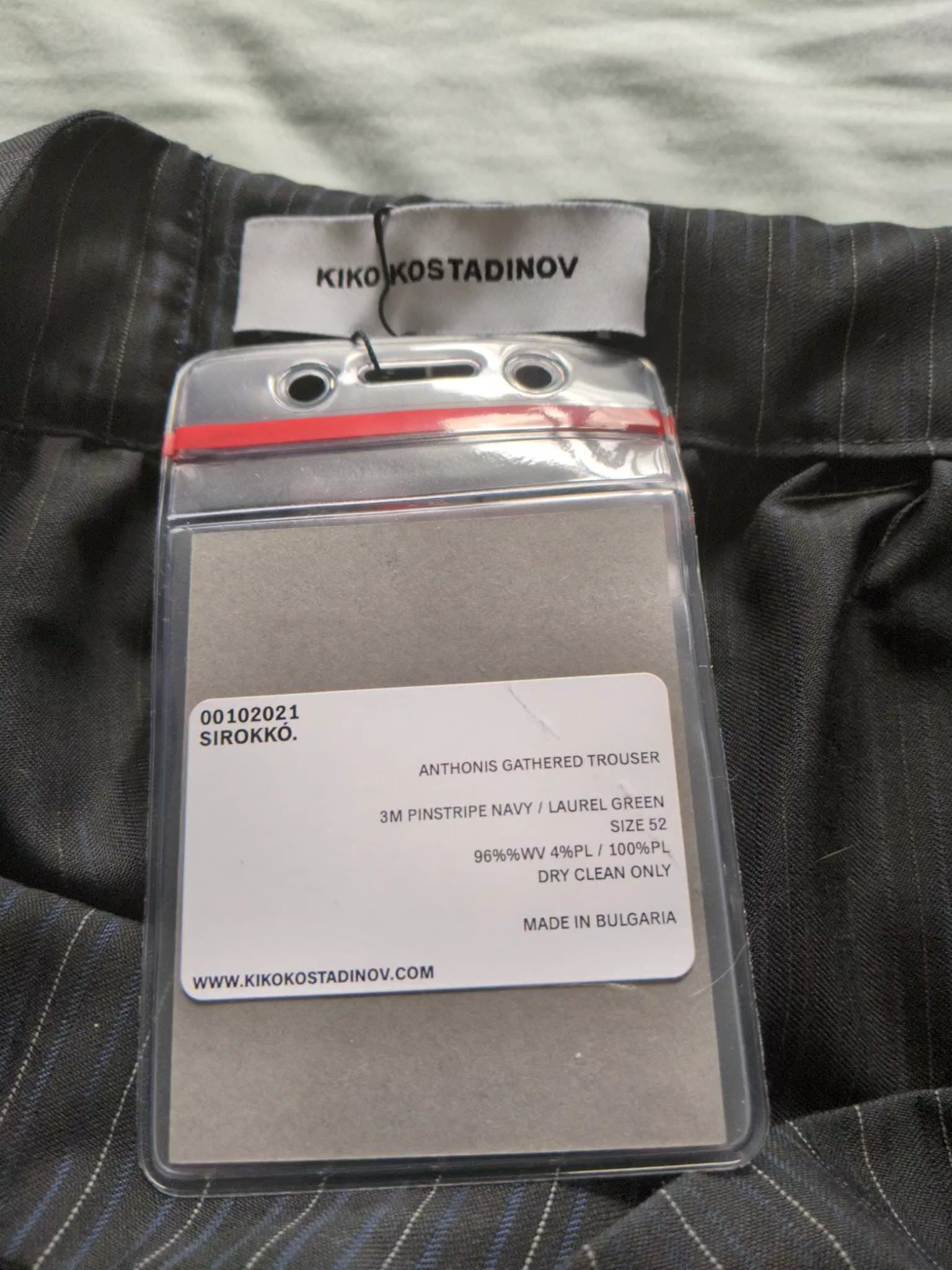 Kiko Kostadinov Anthonis Gathered Trousers in Navy Pinstripe Size US 36 / EU 52 - 8 Thumbnail