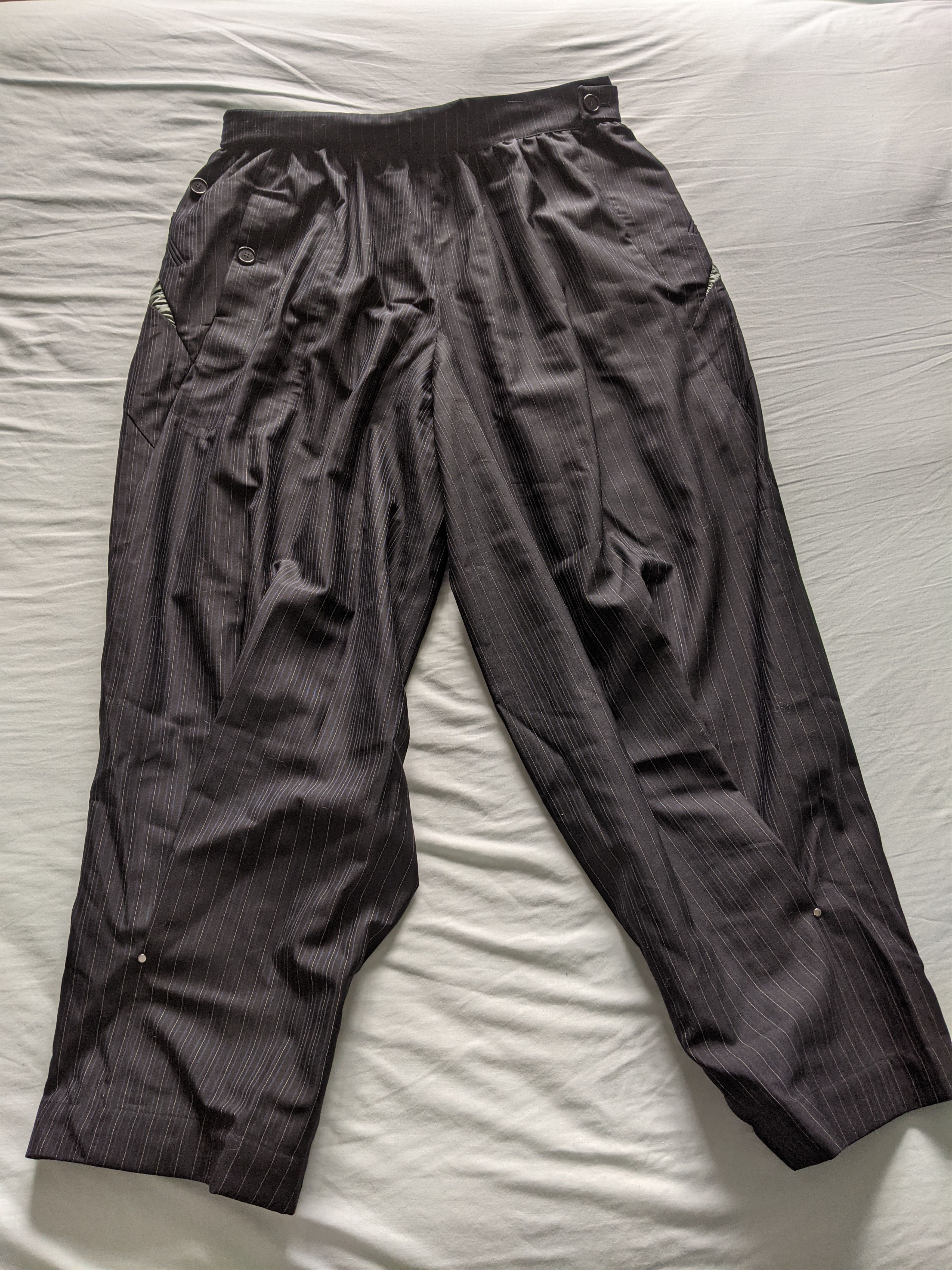 Kiko Kostadinov Anthonis Gathered Trousers in Navy Pinstripe Size US 36 / EU 52 - 6 Thumbnail