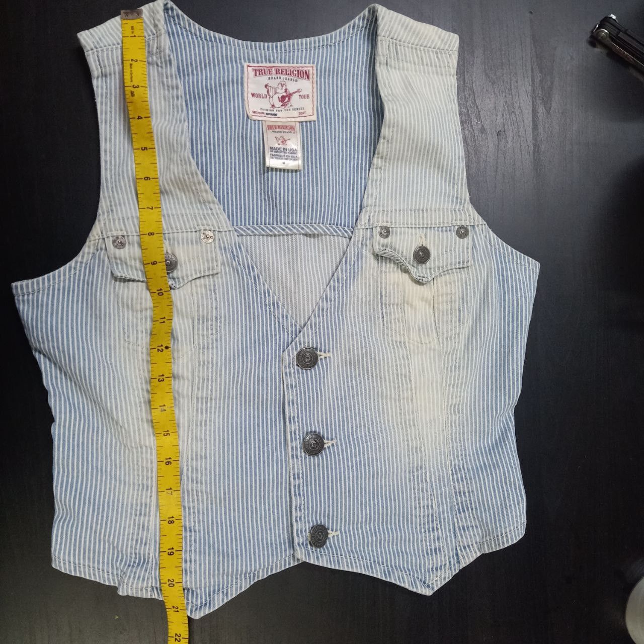 True Religion × Vintage Vintage True Religion Denim Vest Faded Size M / US 6-8 / IT 42-44 - 7 Thumbnail