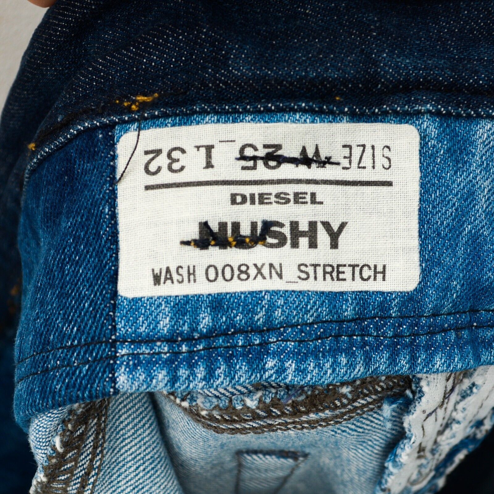 Diesel Hushy Slim W25 L32 Jeans Low Rise Trousers Pants Skinny Size 25" / US 0 / IT 36 - 7 Thumbnail