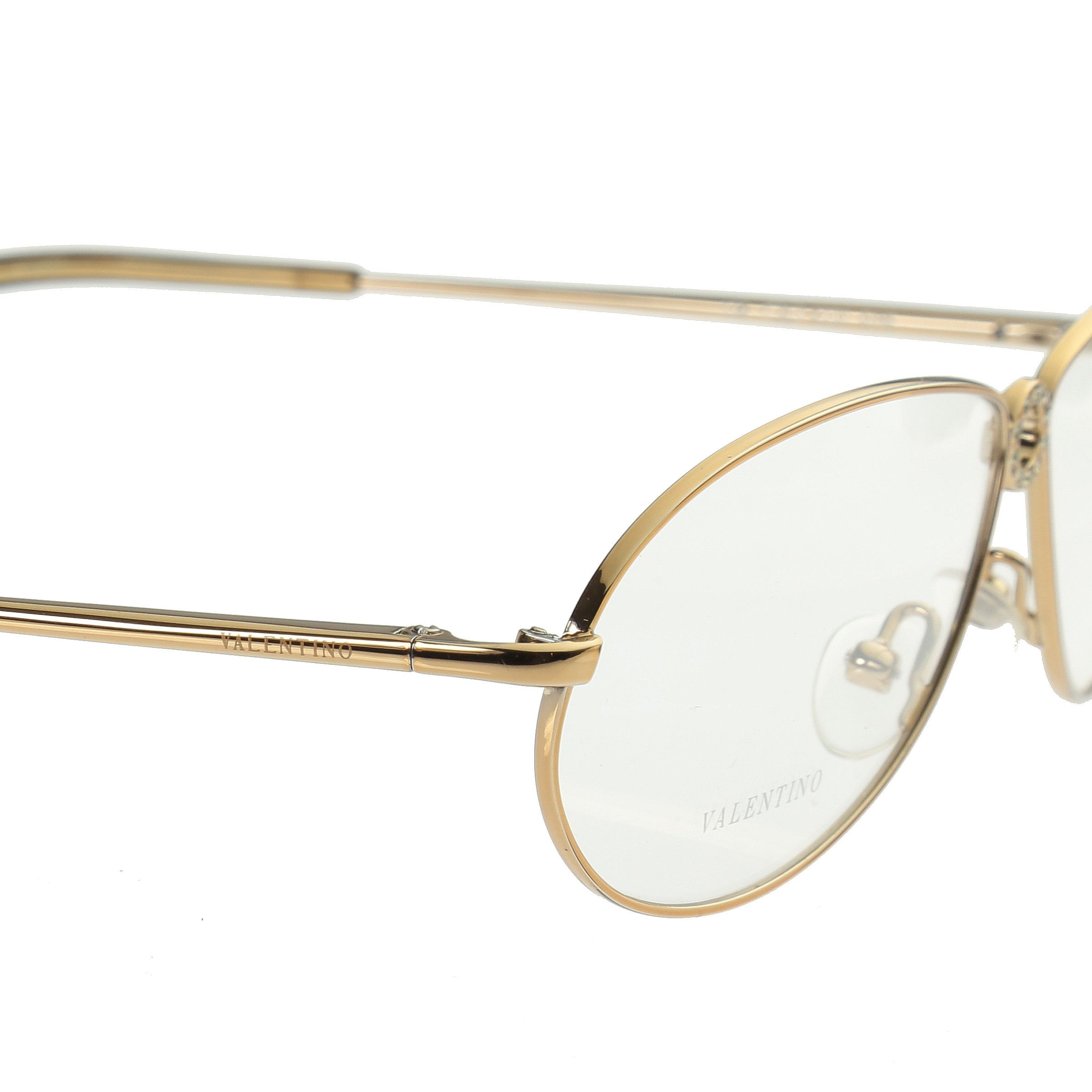 Valentino Valentino '90s Crystals Gold Aviator Frames Glasses Size ONE SIZE - 3 Thumbnail
