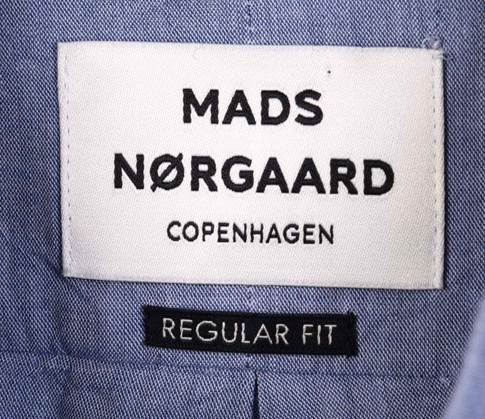 Mads Norgaard MADS NØRGAARD Shirt Formal Cotton Casual Long Sleeved Blue Size US XXL / EU 58 / 5 - 4 Thumbnail