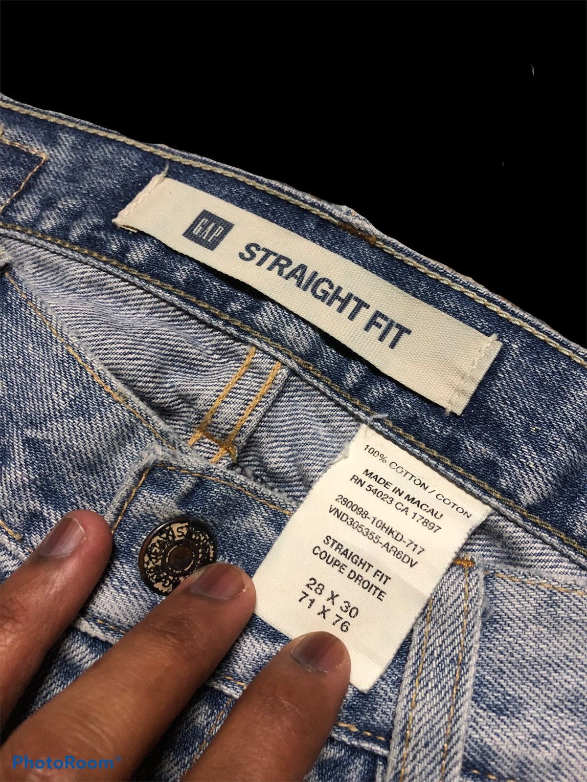 Bleach Goods × Gap WASHED⚡️⚡️GAP STRAIGHT FIT DENIM Size US 28 / EU 44 - 3 Thumbnail
